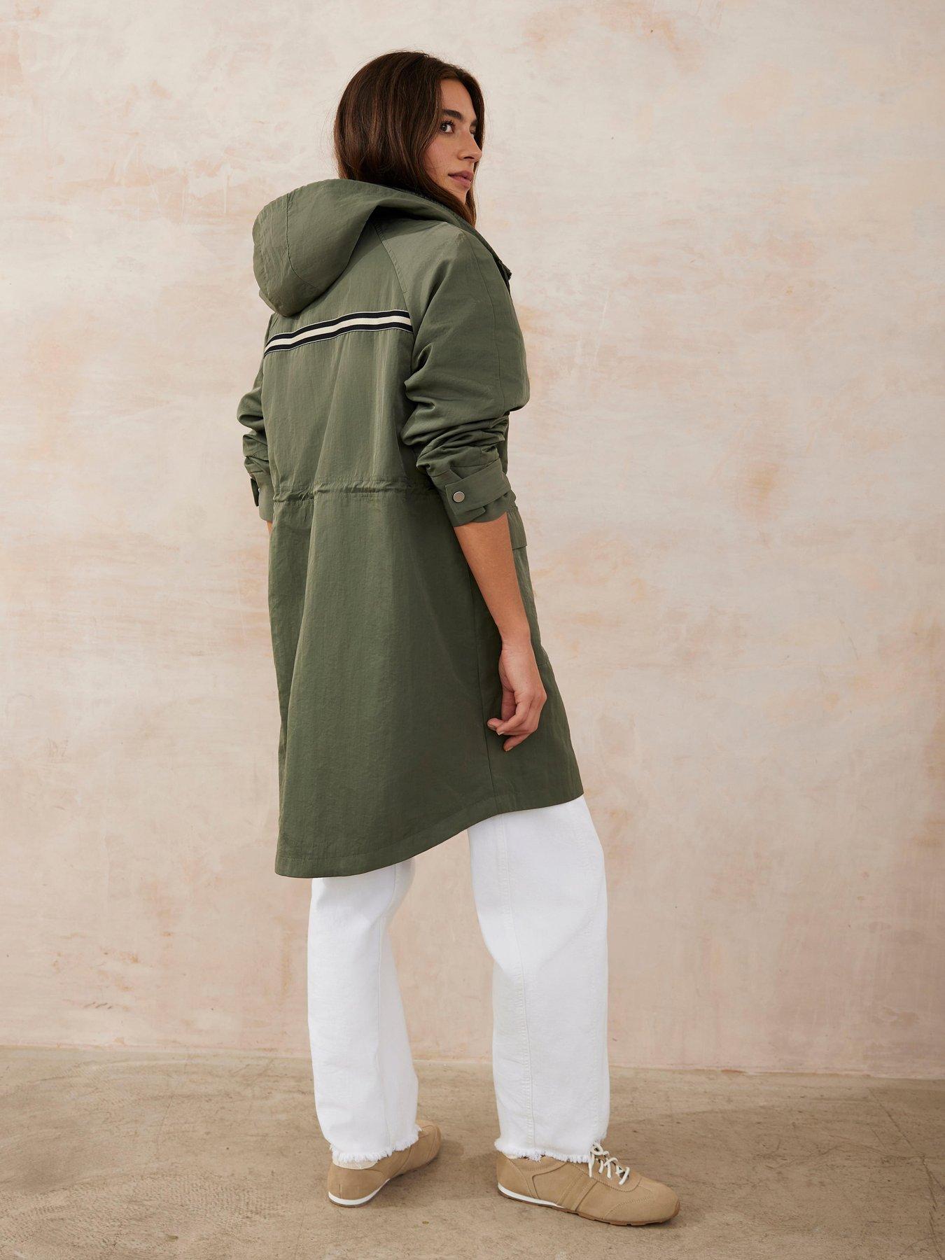 Image 2 of 6 of Mint Velvet Khaki Utility Parka - Green