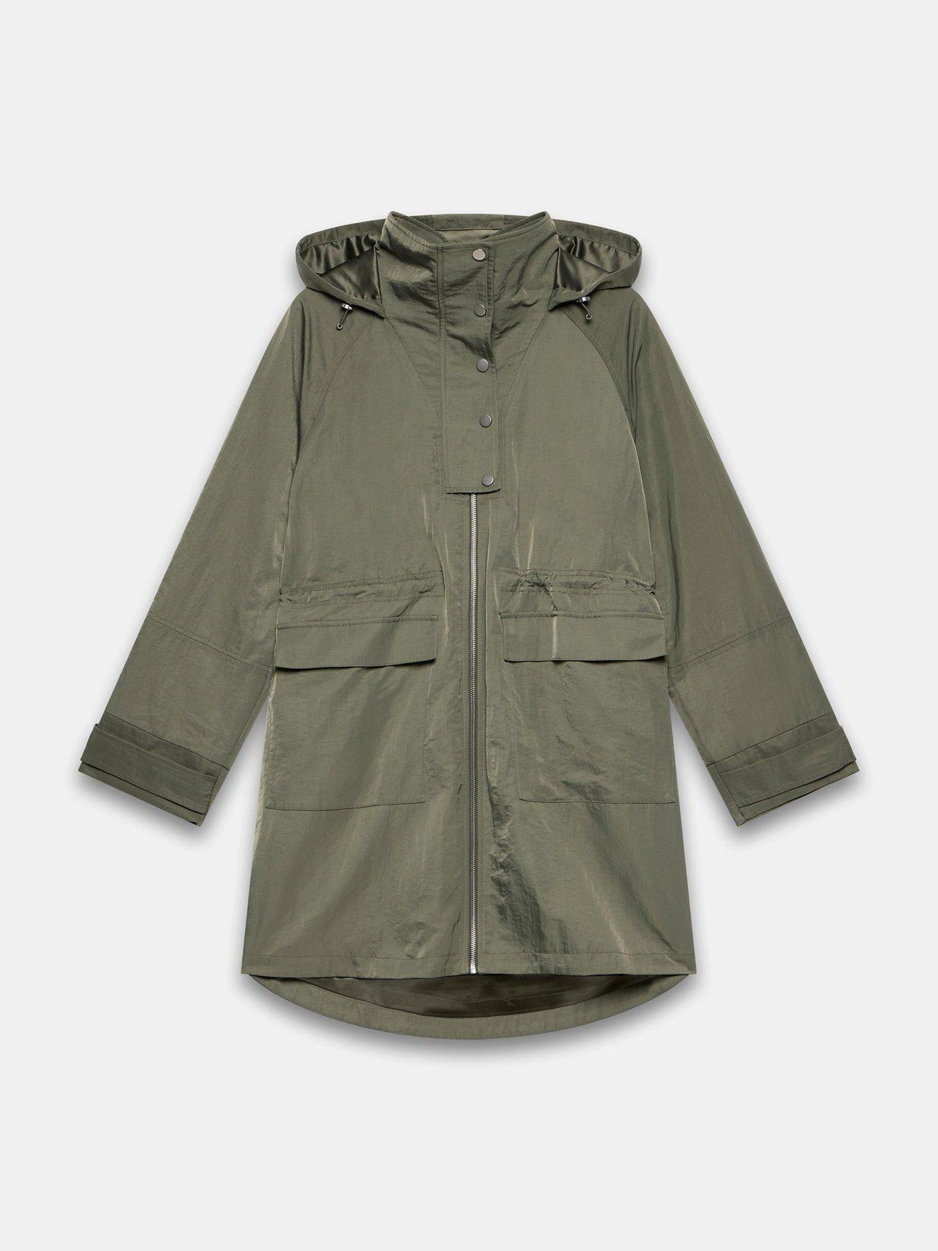Image 5 of 6 of Mint Velvet Khaki Utility Parka - Green