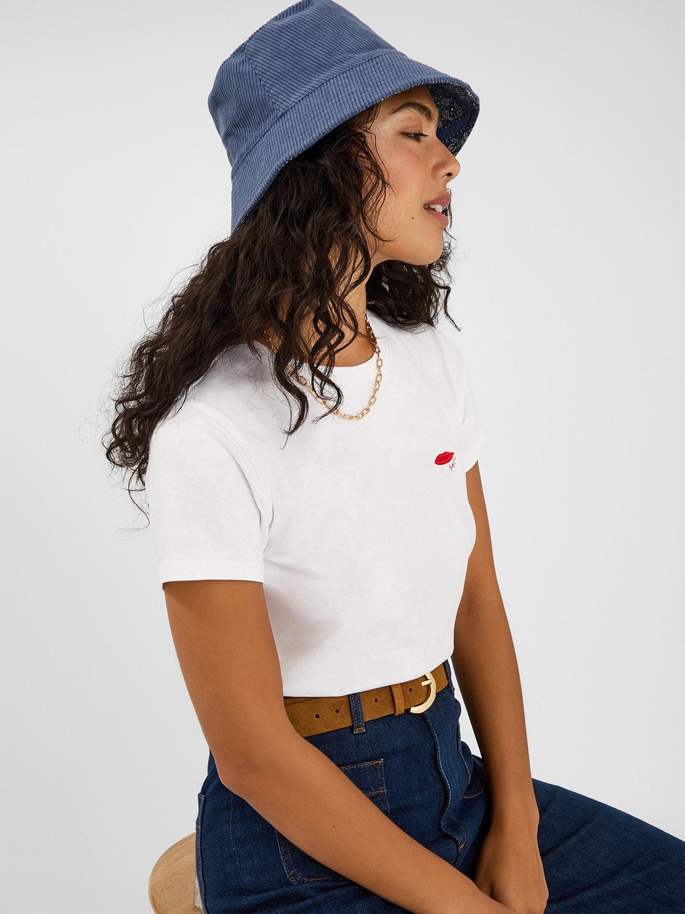 Image 5 of 5 of Accessorize Reversible Bandana Print Bucket Hat - Navy