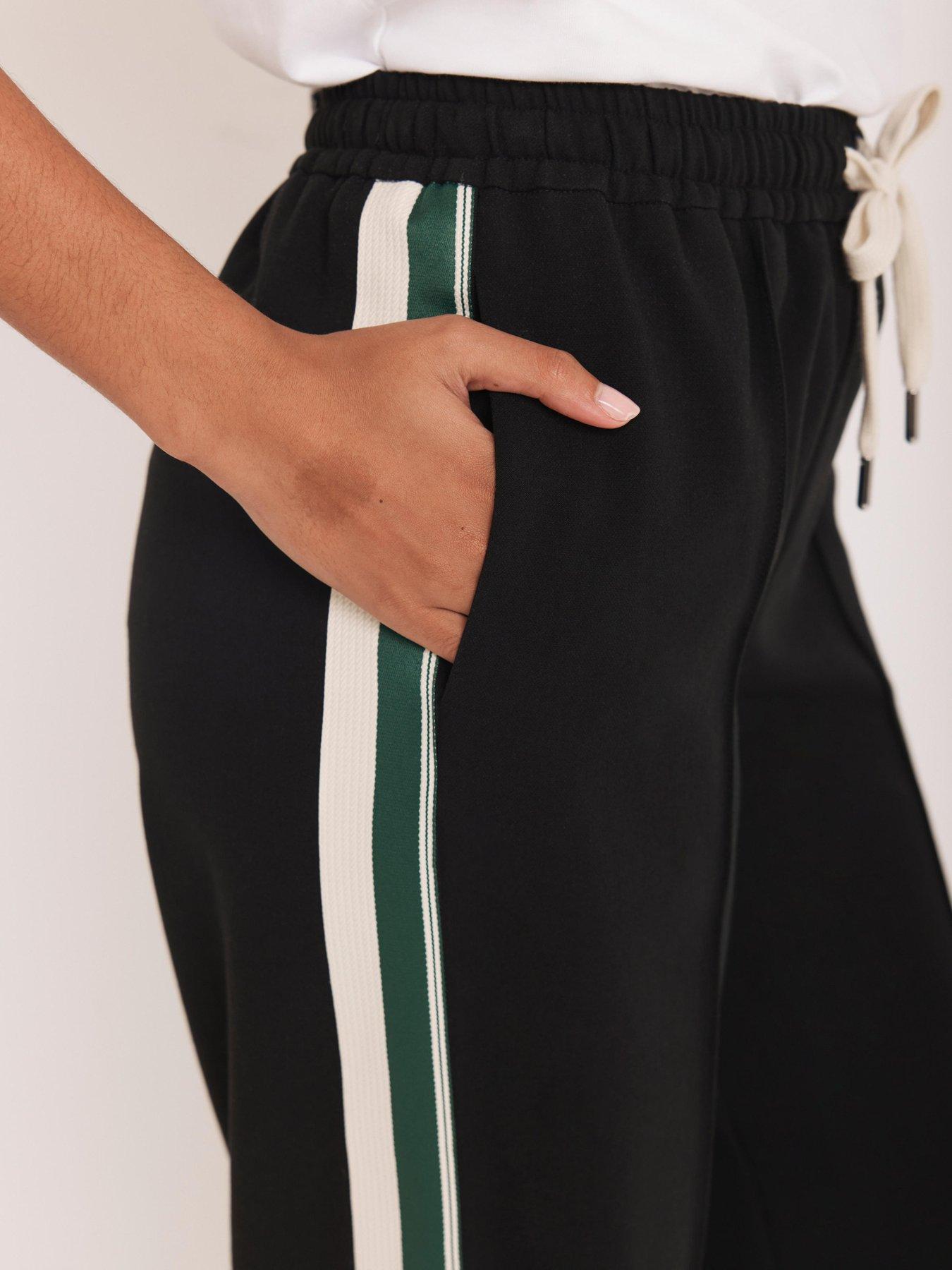 Image 4 of 6 of Mint Velvet Side Stripe Trousers - Black