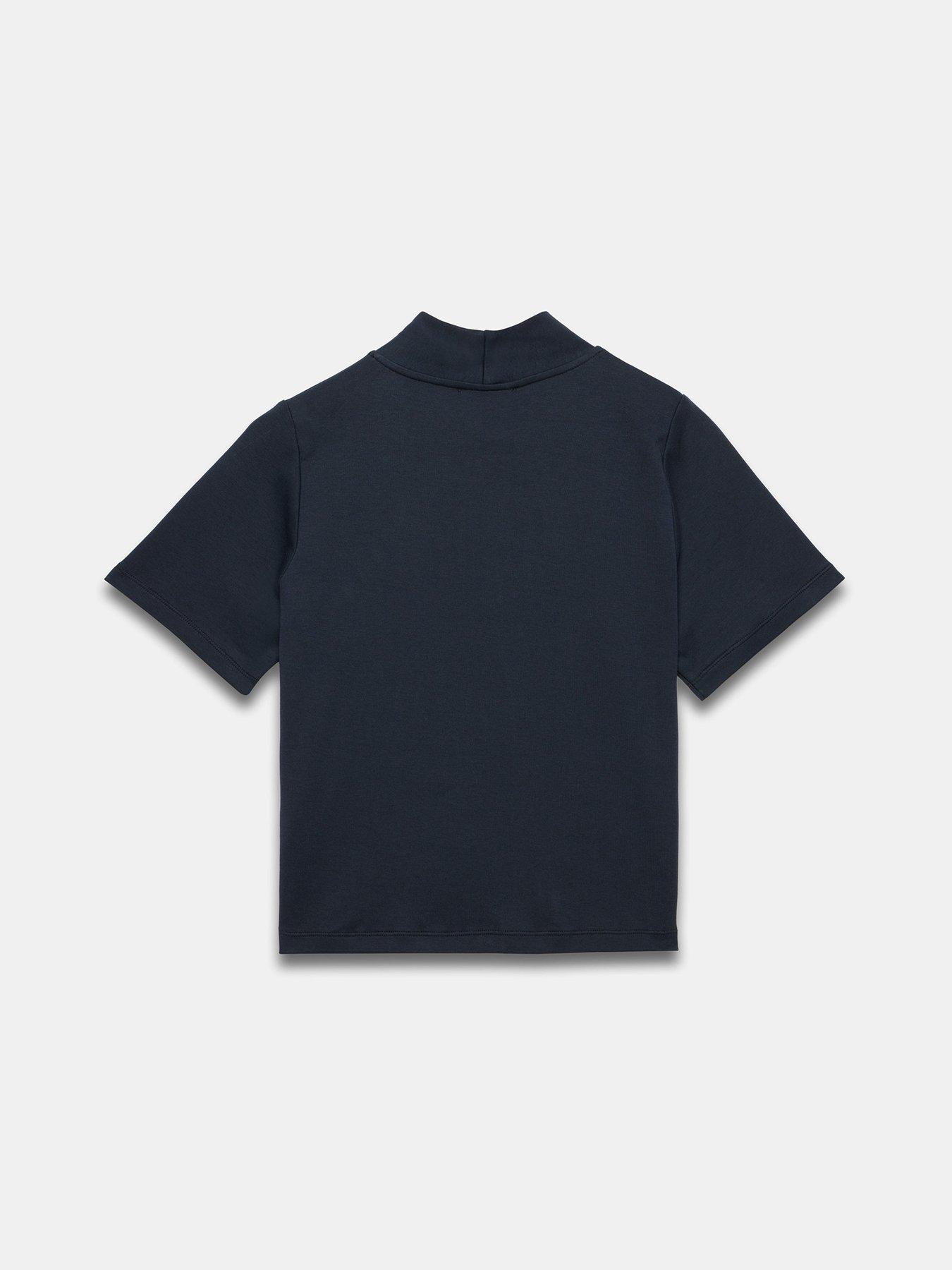 Image 6 of 6 of Mint Velvet Navy Ultimate Tie Neck Top - Blue