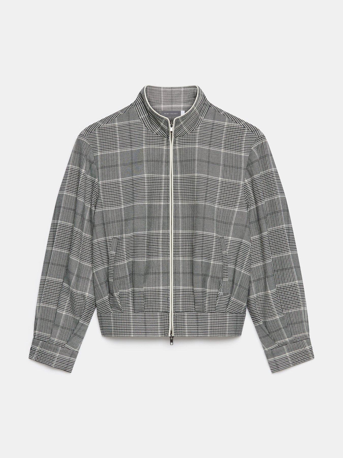 mint-velvet-bold-check-blouson-bomber-greydetail
