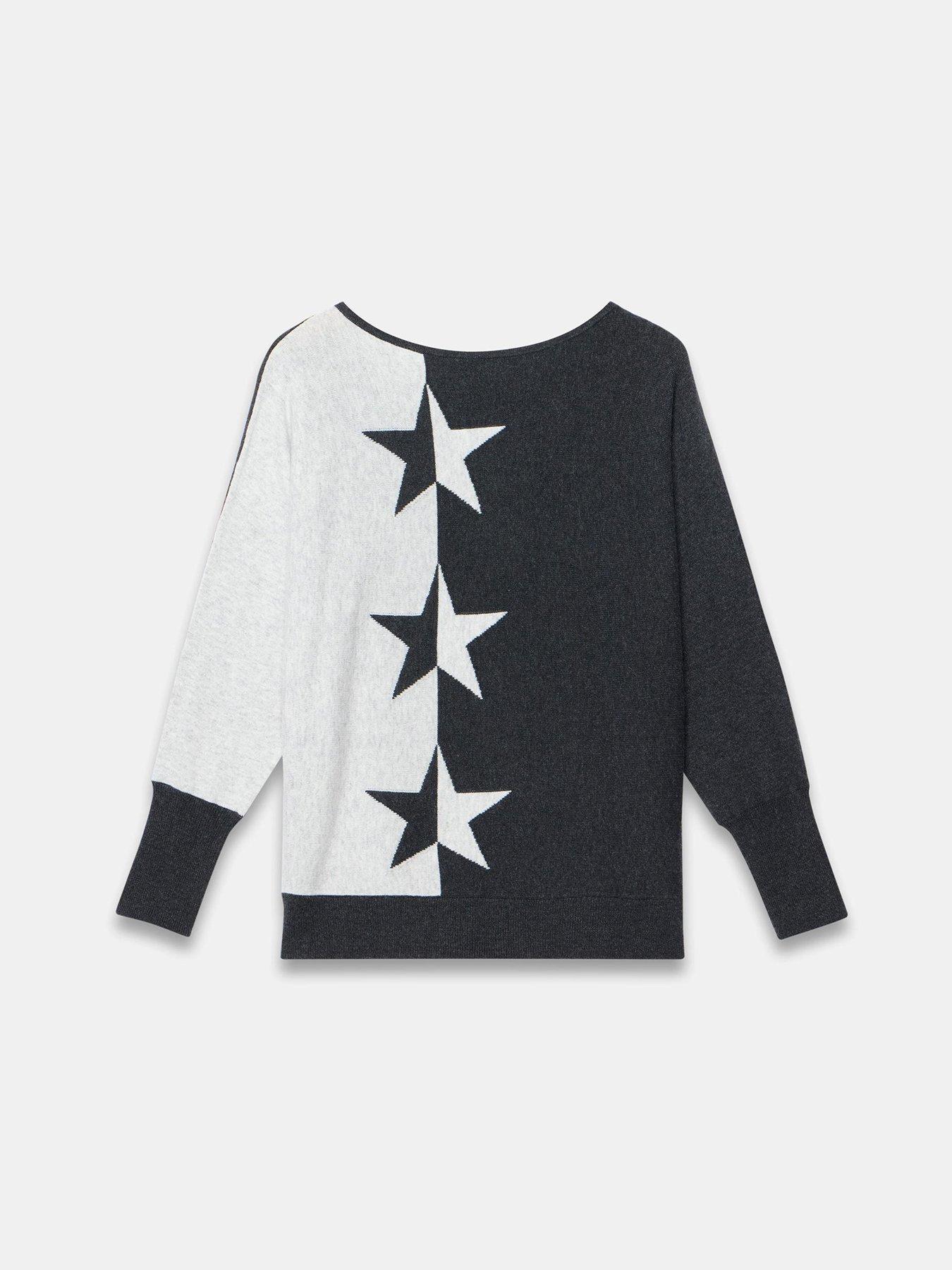 Image 5 of 6 of Mint Velvet Stone Star Batwing Jumper - Cream