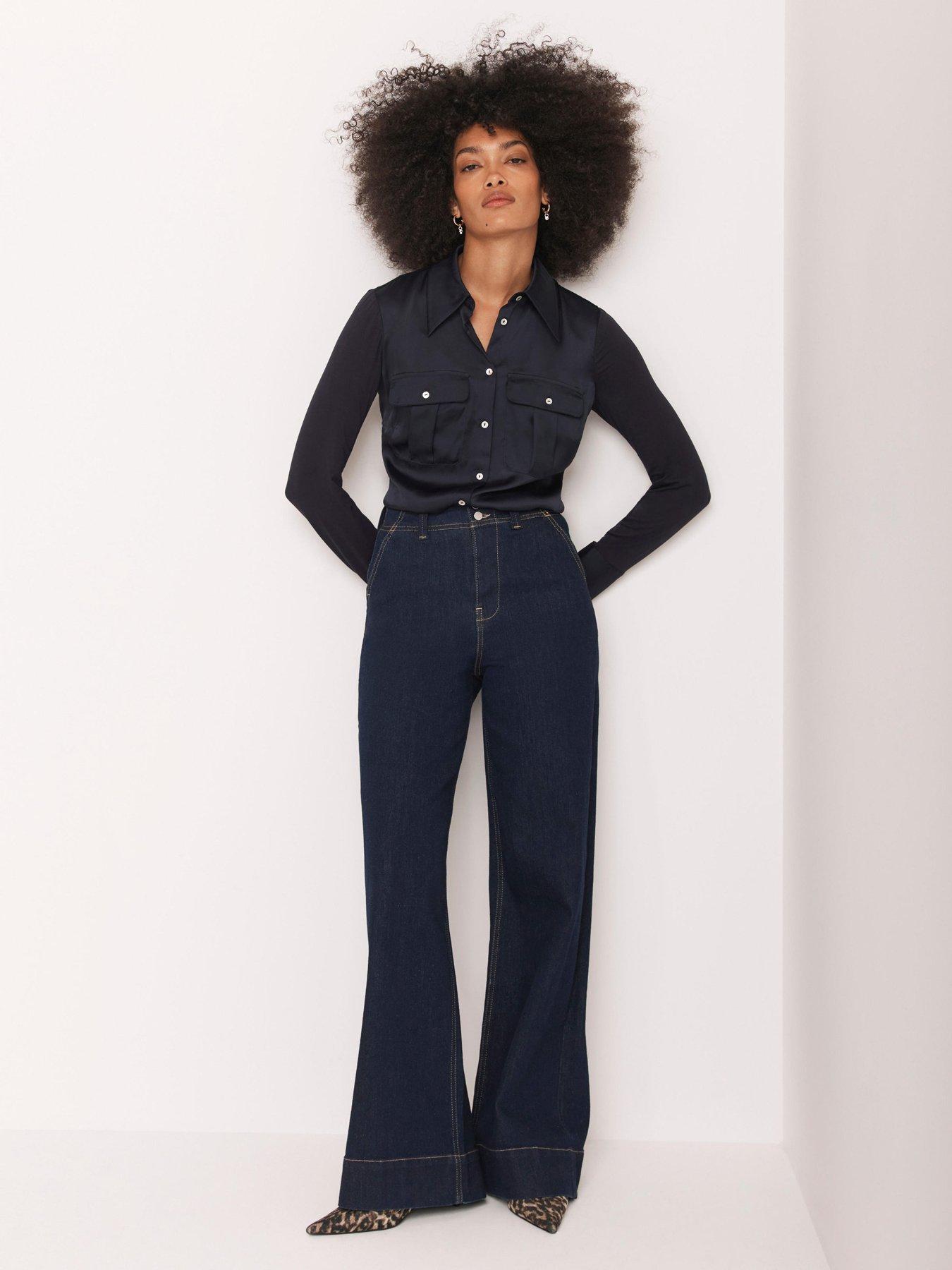 mint-velvet-navy-satin-utility-shirt-blueoutfit