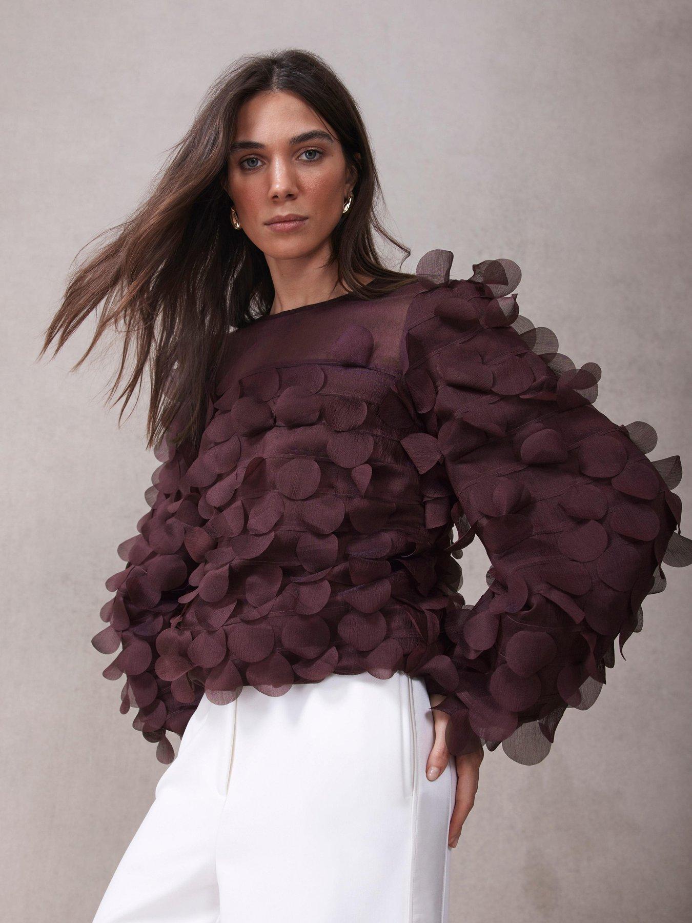 mint-velvet-burgundy-textured-top-redstillFront