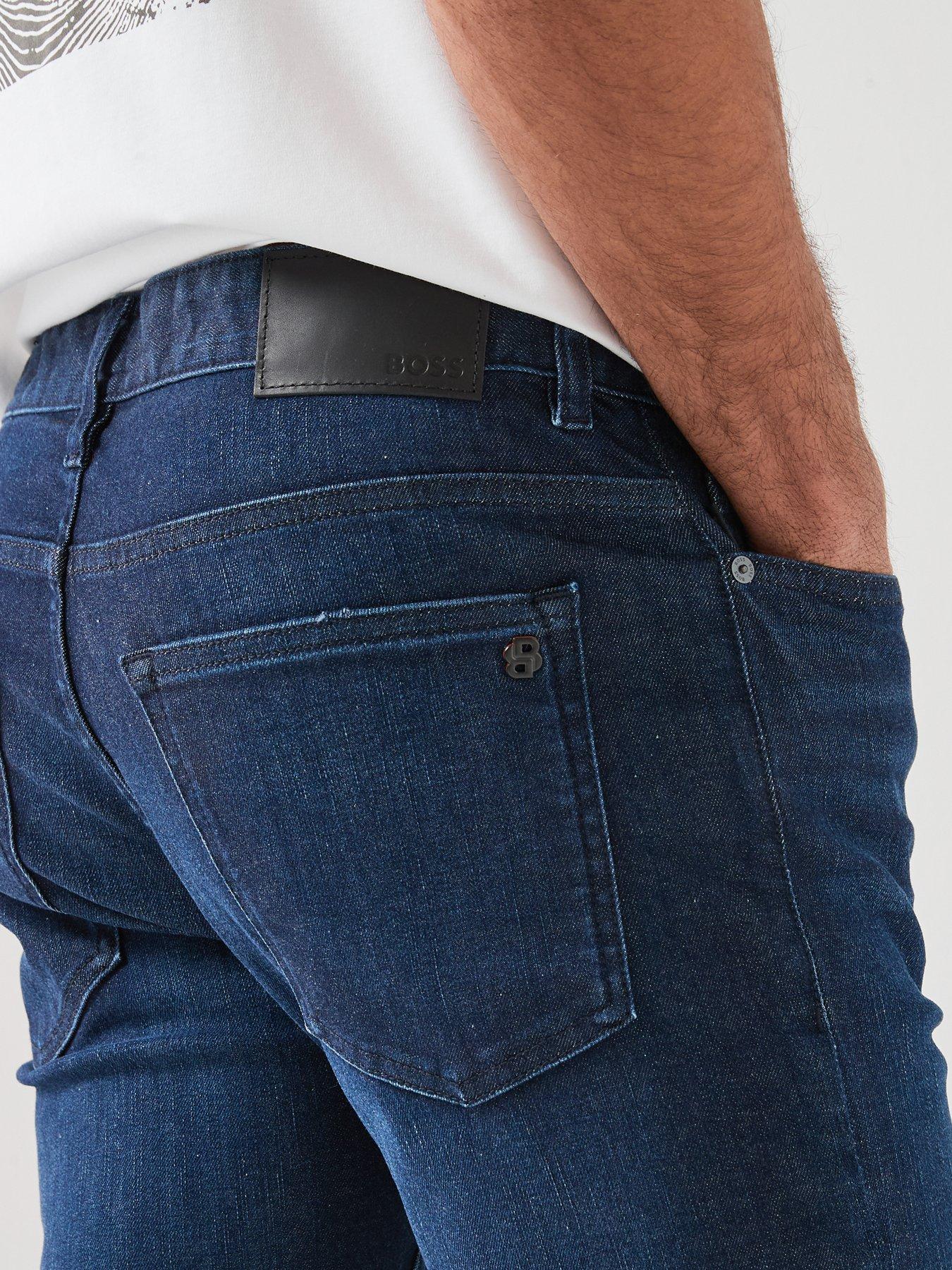 Image 4 of 5 of BOSS Boss Delaware Slim Fit Jeans - Dark Wash