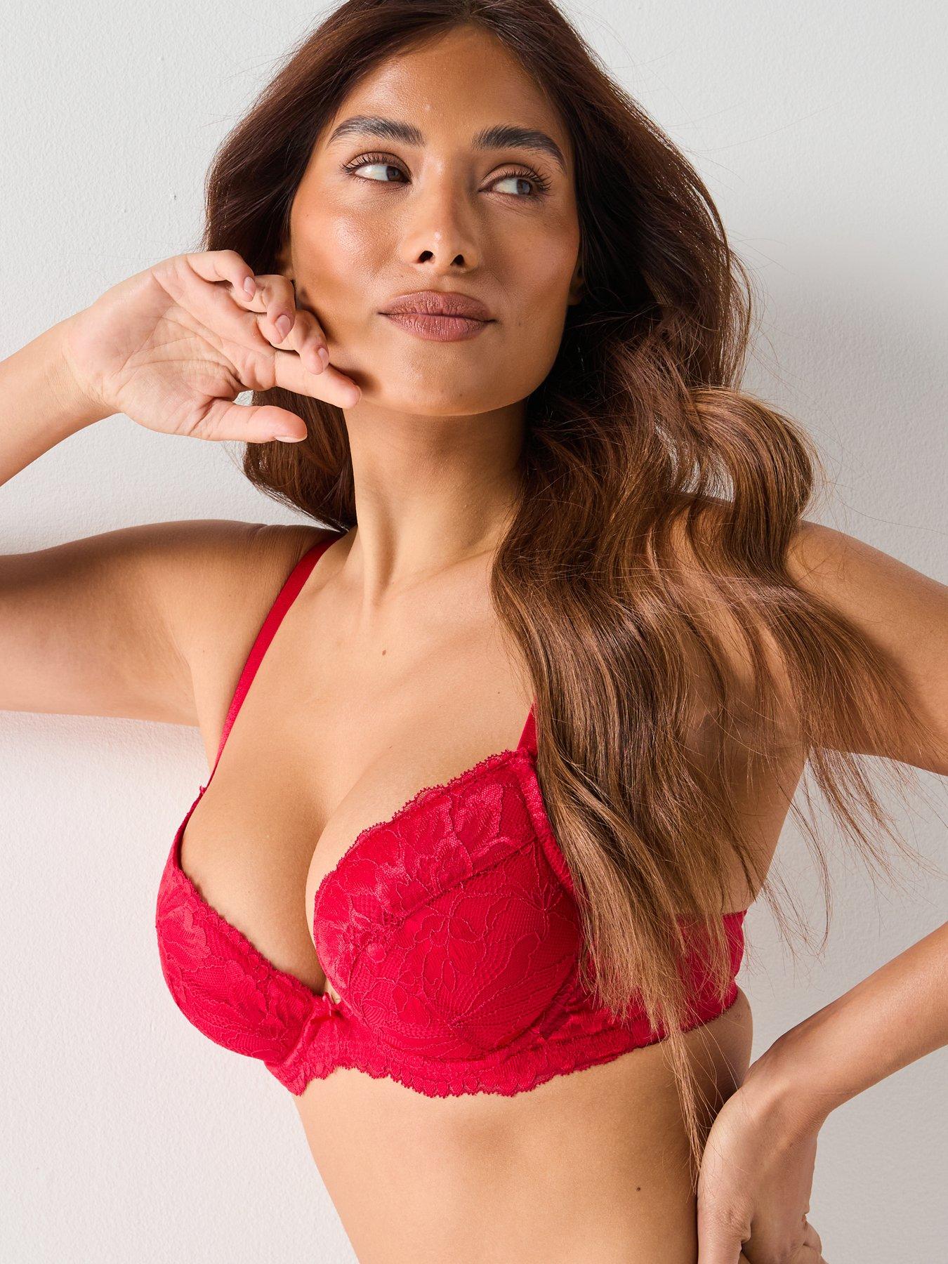 Image 3 of 4 of DORINA Perfect Lacec&amp;s Padded Plunge - Red