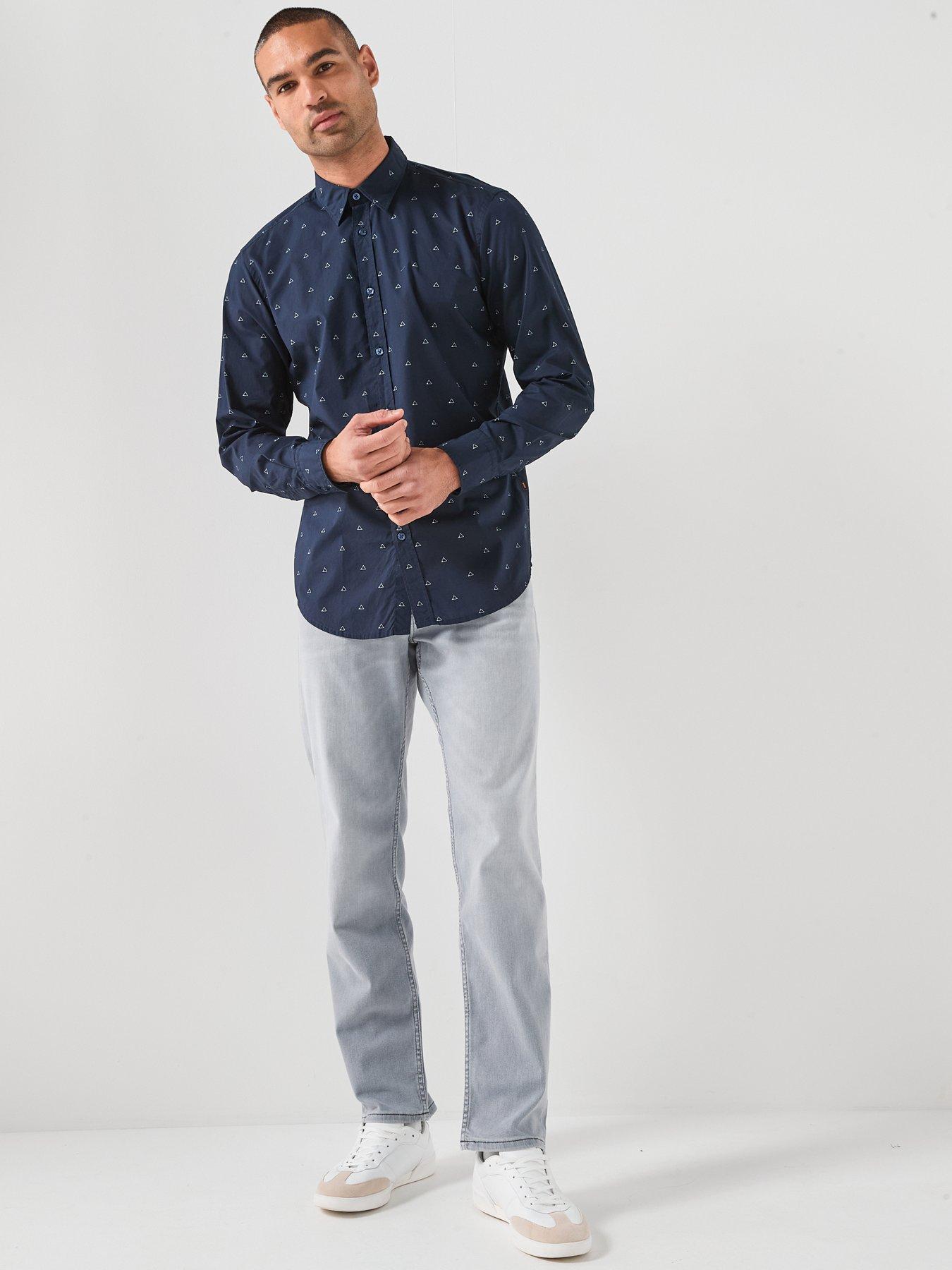 boss-micro-print-poplin-shirt-navyback