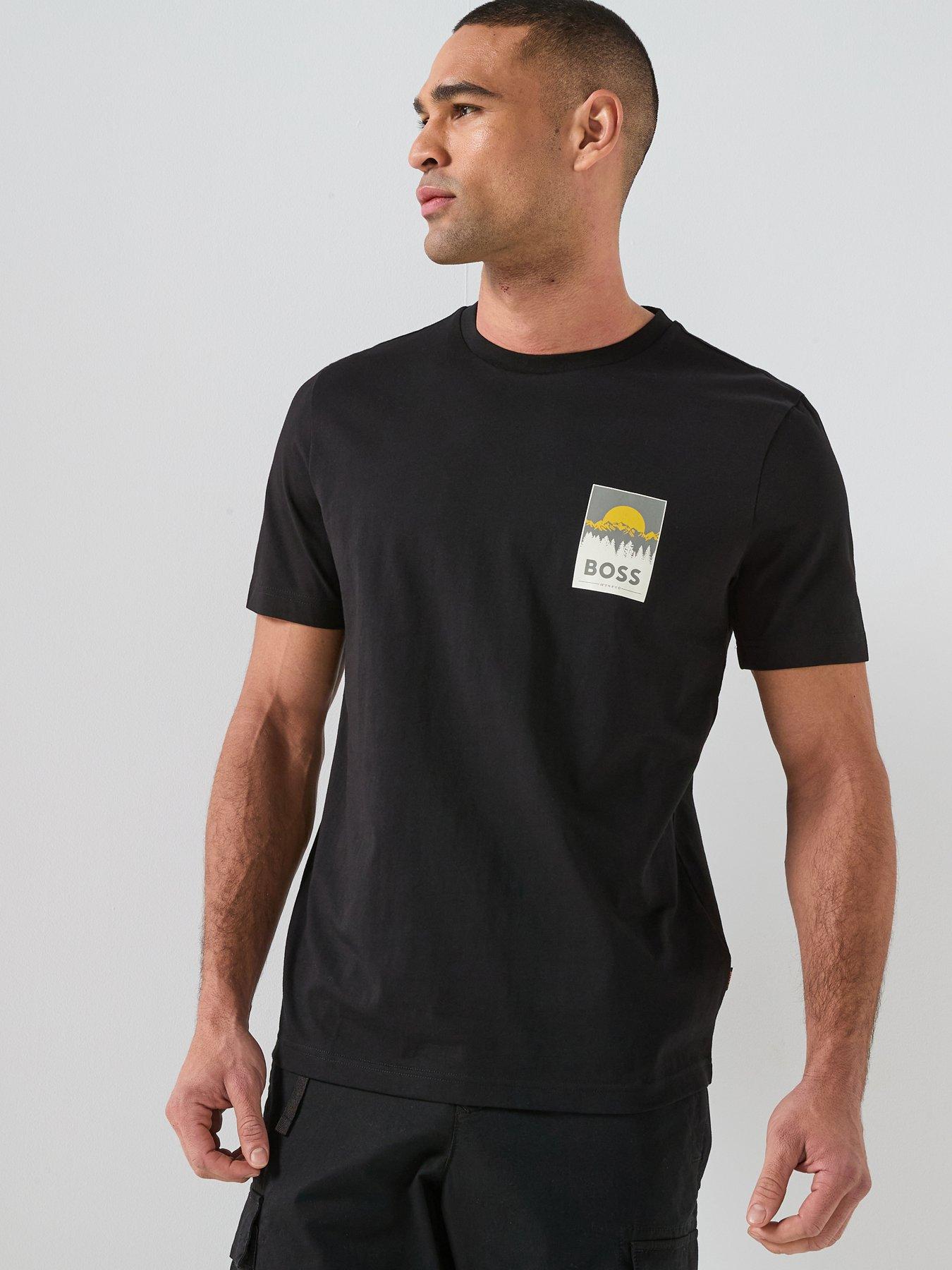 BOSS Boss Te_plain Small Chest Graphic T-shirt - Black