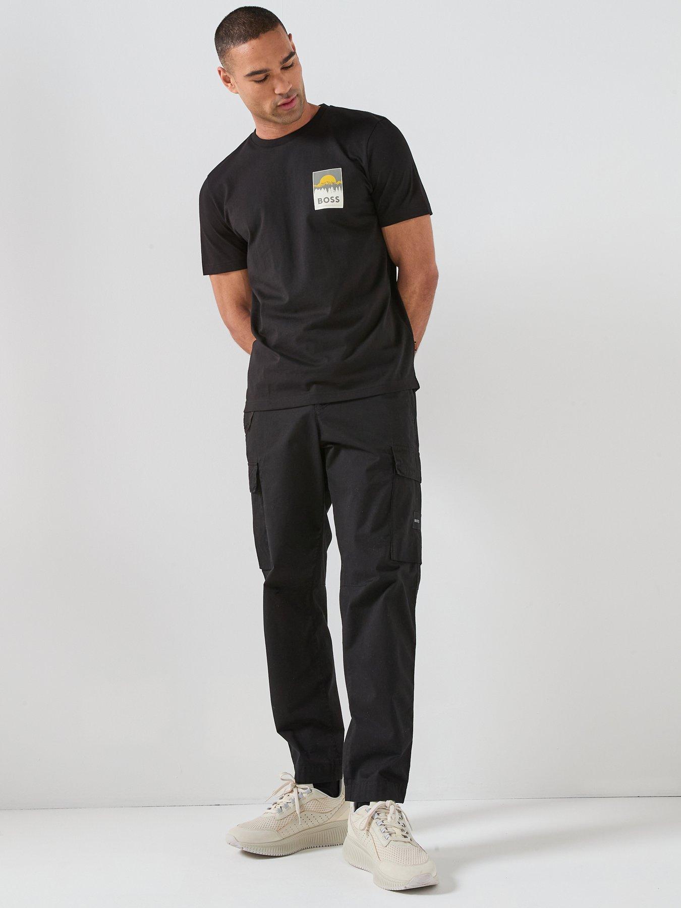 Image 3 of 6 of BOSS Boss Te_plain Small Chest Graphic T-shirt - Black