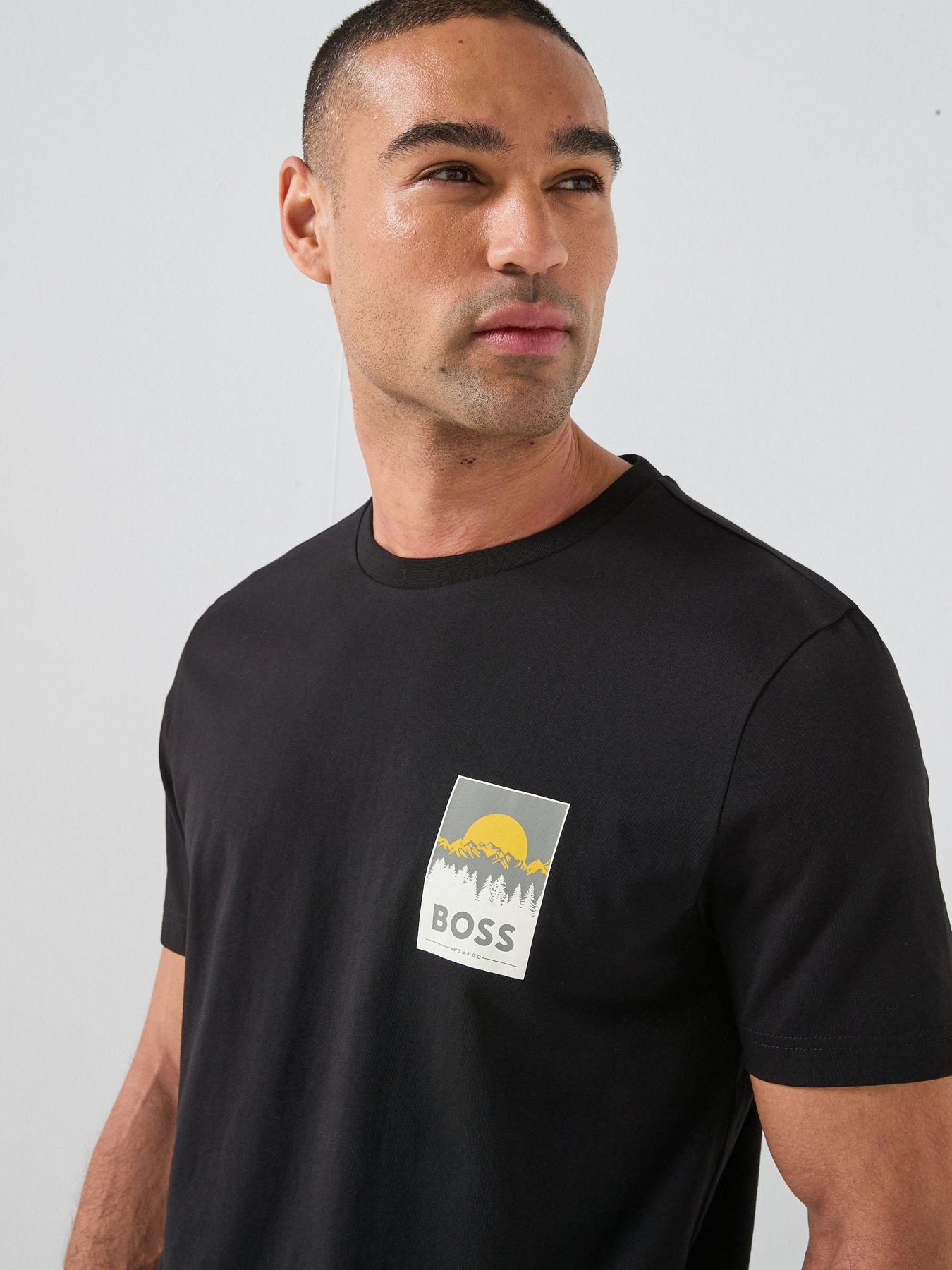 Image 5 of 6 of BOSS Boss Te_plain Small Chest Graphic T-shirt - Black