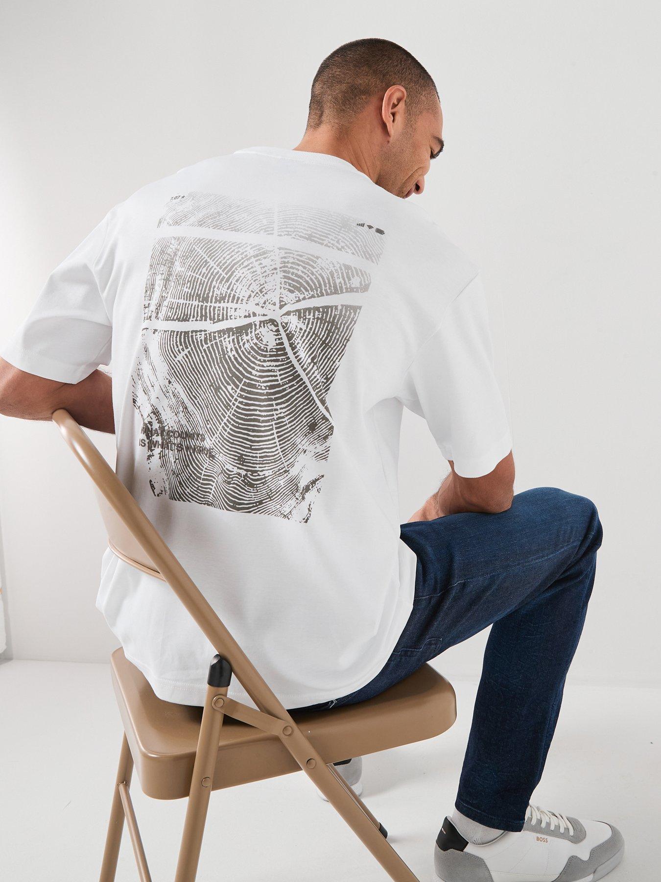 BOSS Boss Te_city Lights Back Graphic Relaxed Fit T-shirt - White