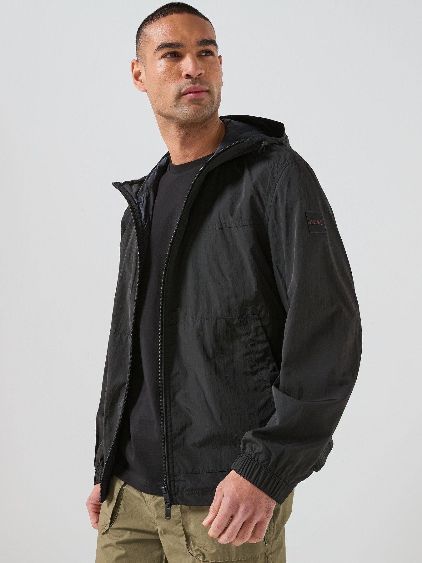 BOSS Boss Orip Stretch Nylon Hooded Jacket - Black