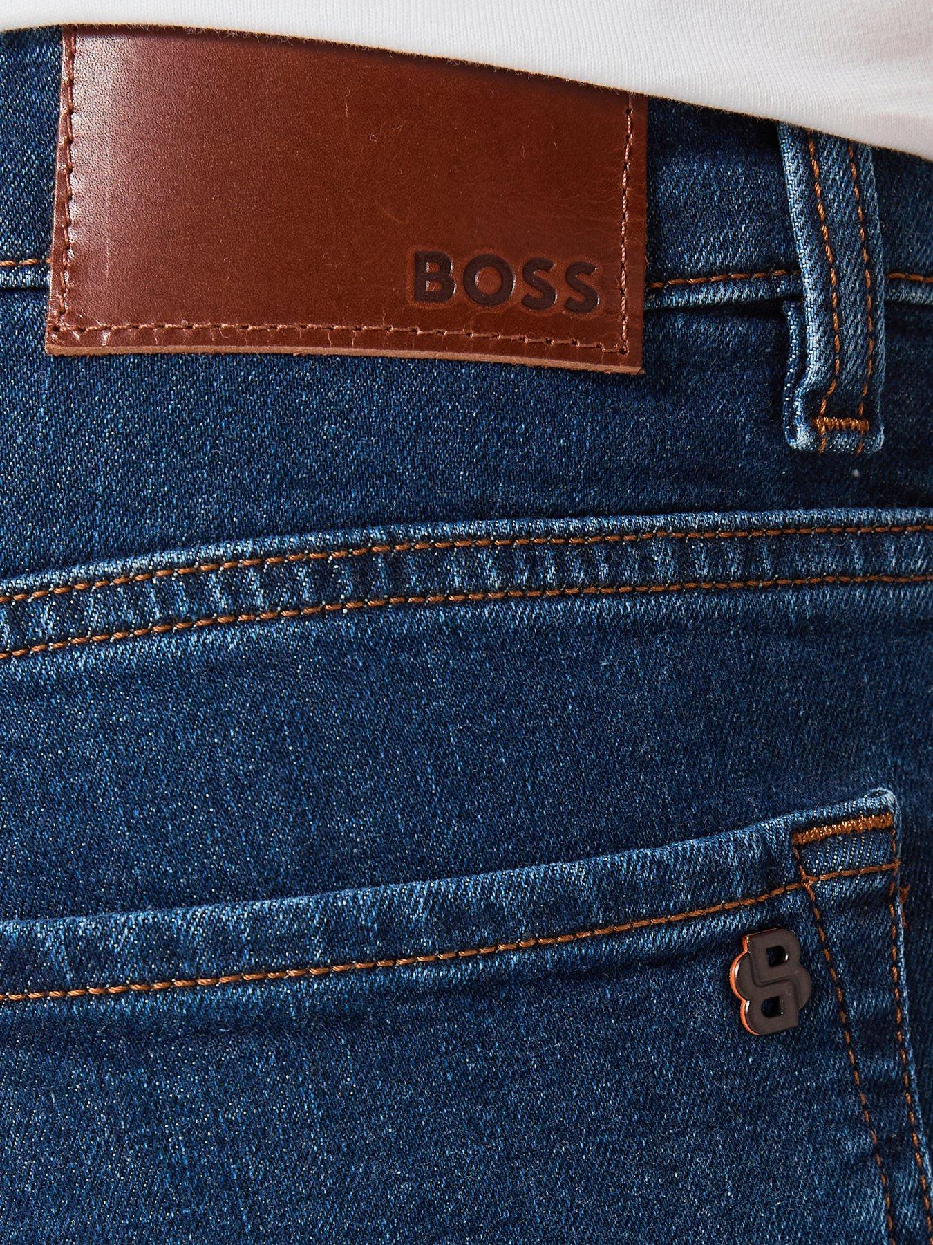 Image 4 of 5 of BOSS Maine Regular Fit Jeans - Dark Wash