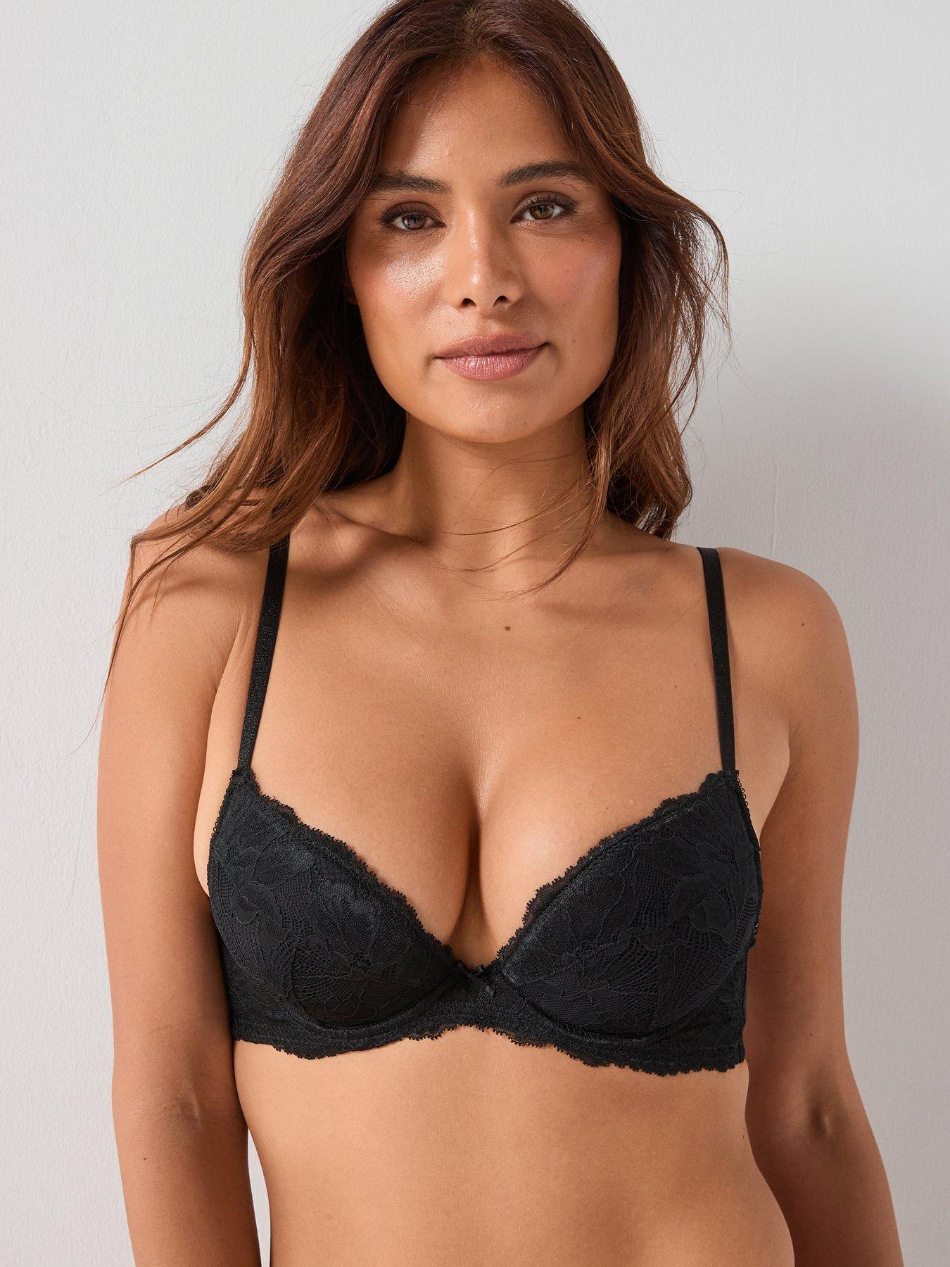 Image 1 of 3 of DORINA Perfect Lace C&amp;s Padded Plunge - Black