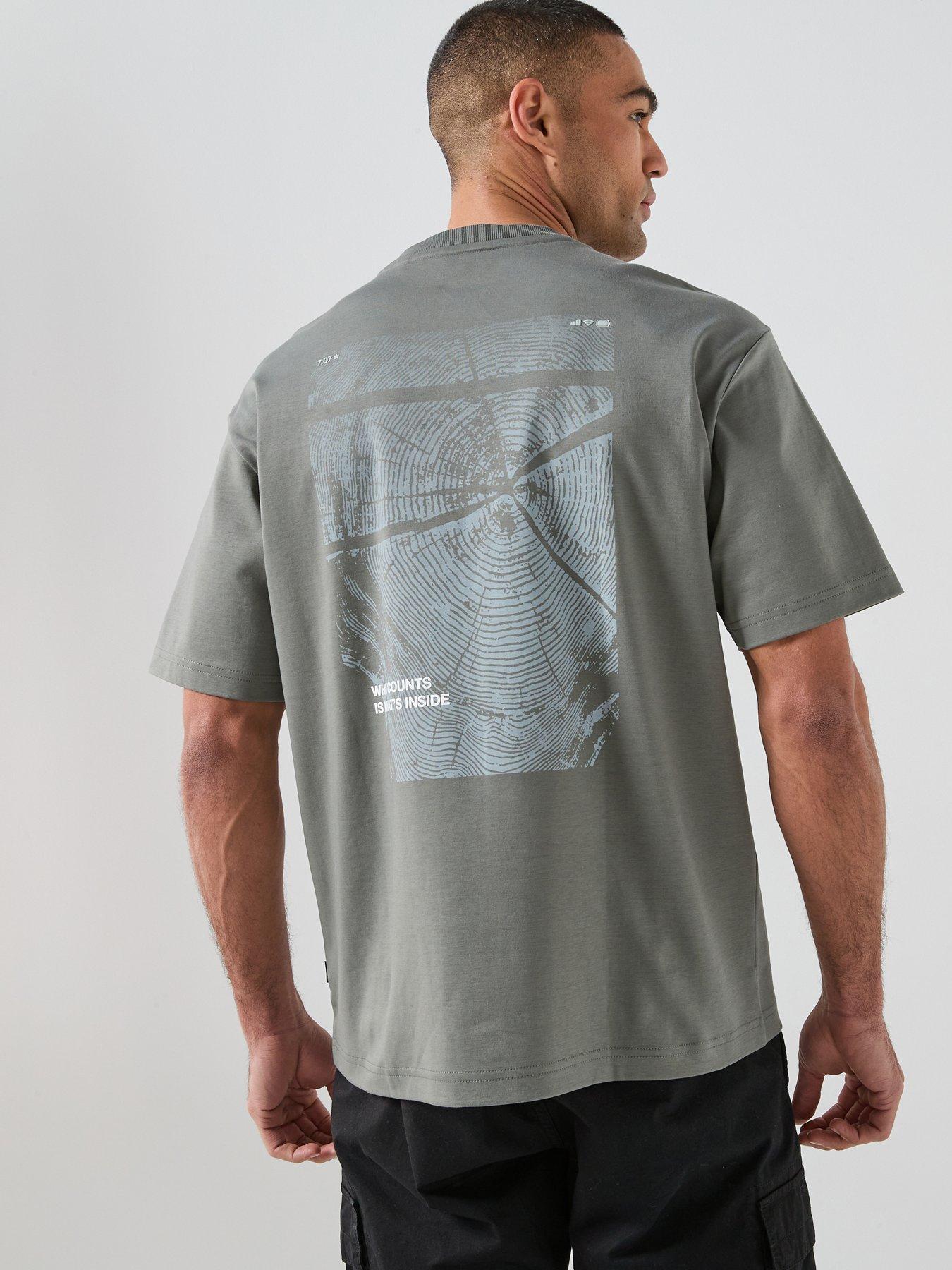 BOSS Boss Te_city Lights Back Graphic Relaxed Fit T-shirt - Grey