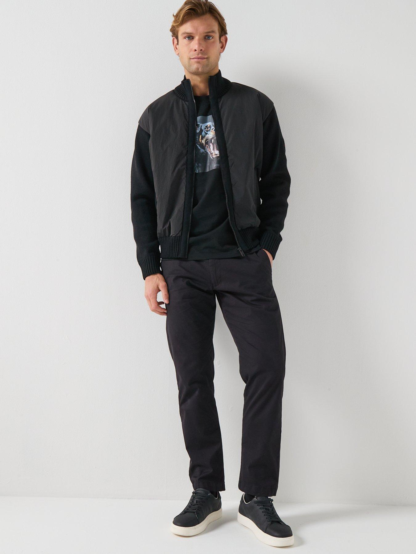 Image 5 of 6 of BOSS Korado Hybrid Zip Through Knitted Jumper - Black