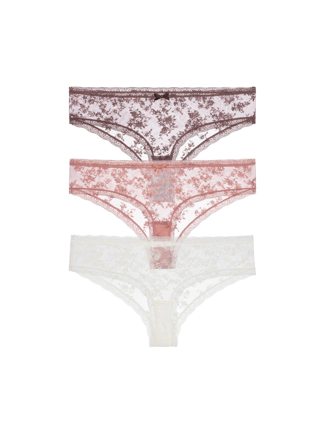 DORINA Dorina Lana 3ppcheeky Brazilian - Ivory / Brown/ Pink