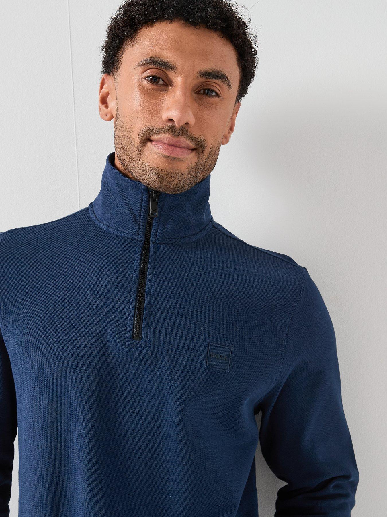 boss-zetrust-mens-14-zip-sweatshirt-blueoutfit