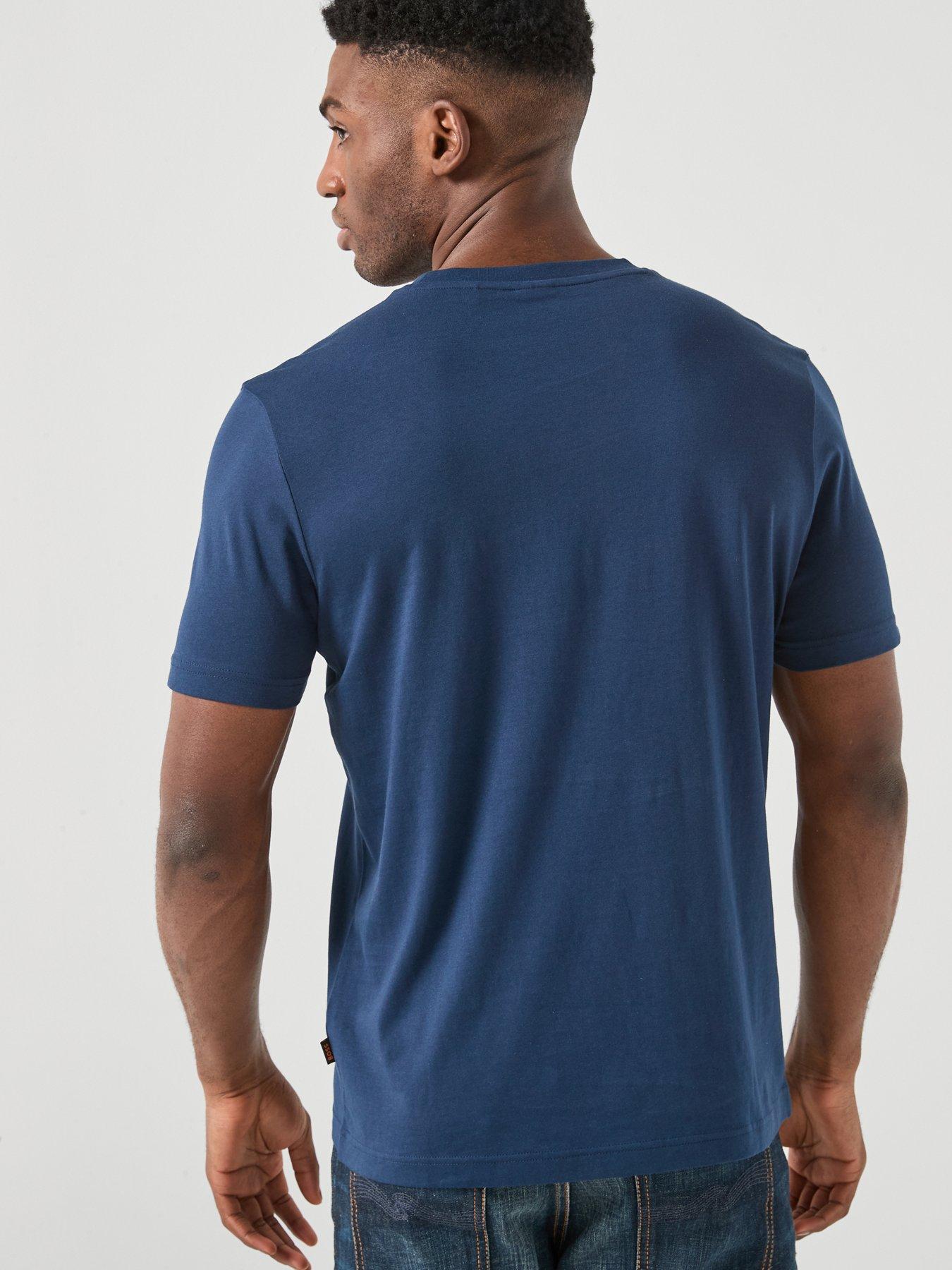 boss-plain-small-chest-graphic-t-shirt-bluestillFront