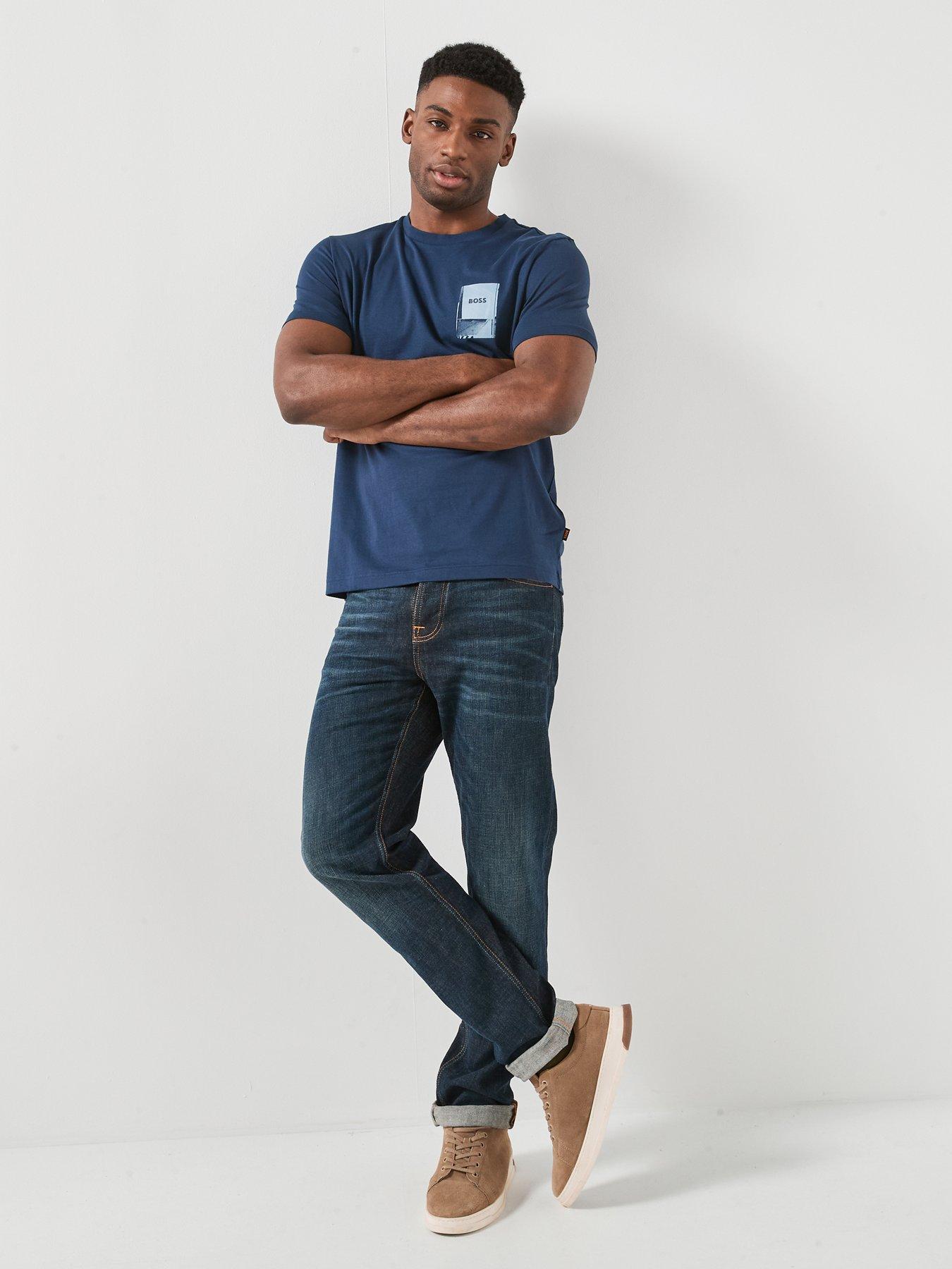 boss-plain-small-chest-graphic-t-shirt-blueback