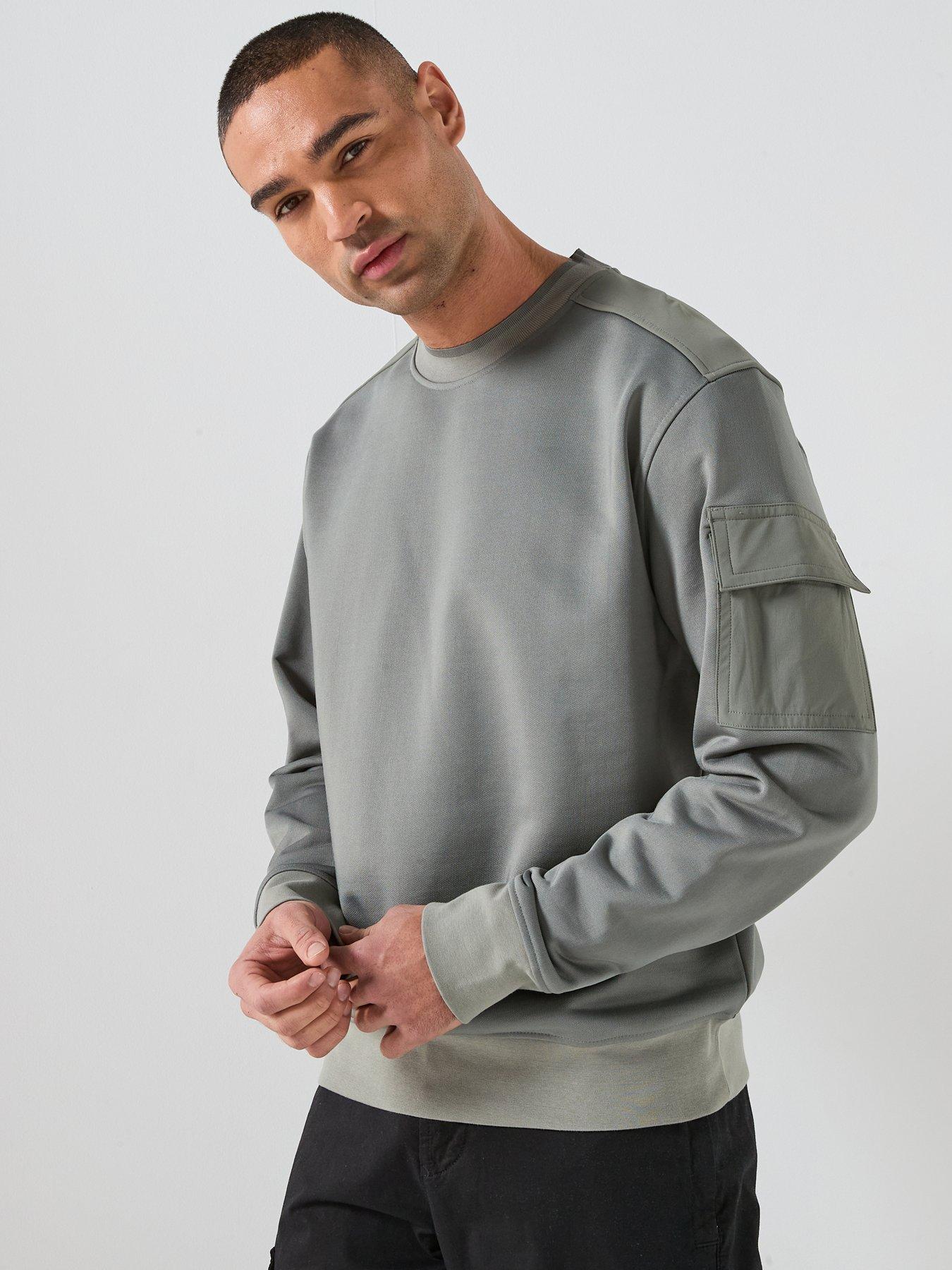 boss-arm-pocket-crew-sweatshirt-grey