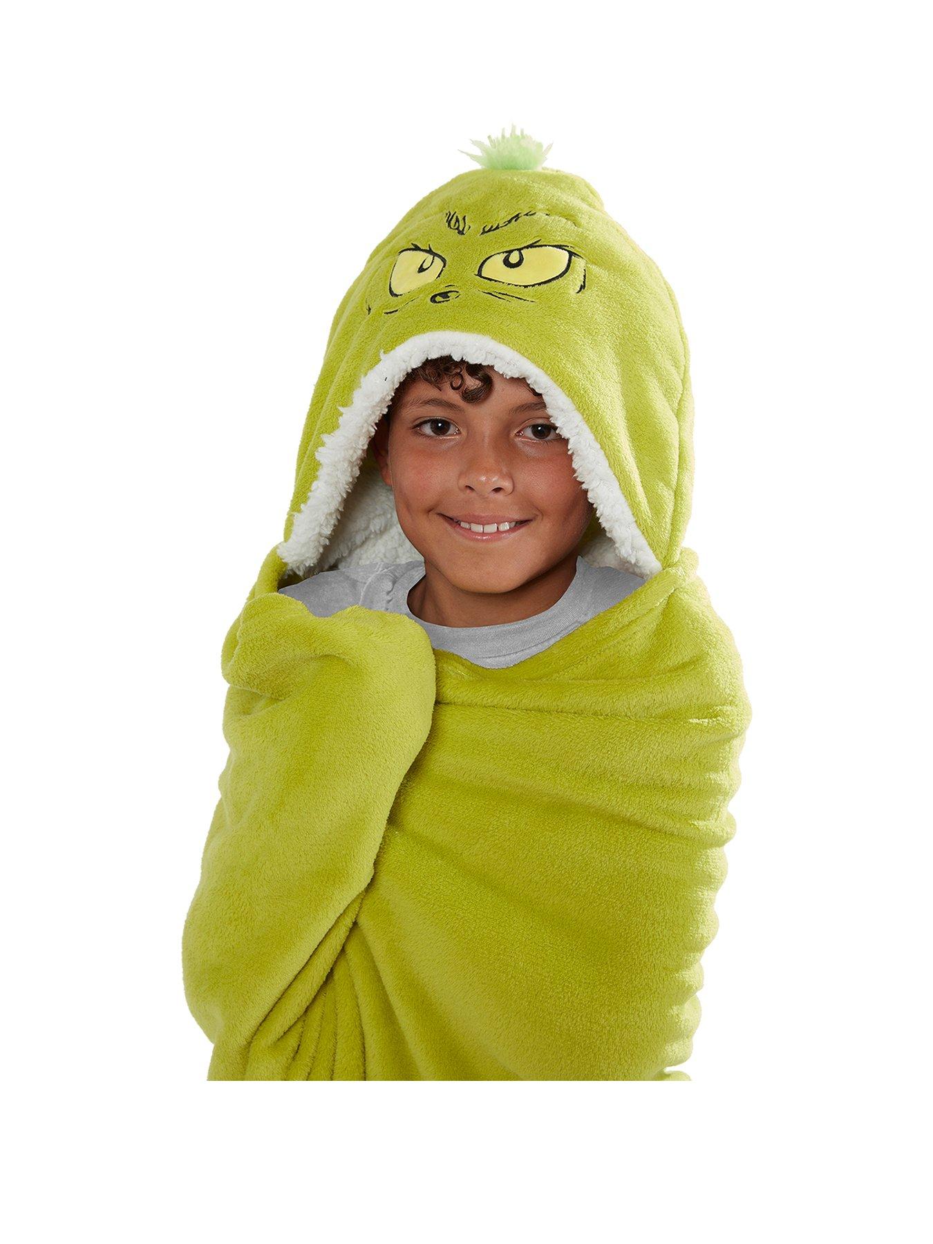 The Grinch The Grinch Dress Up Coral Hooded Christmas Blanket 100X150Cm