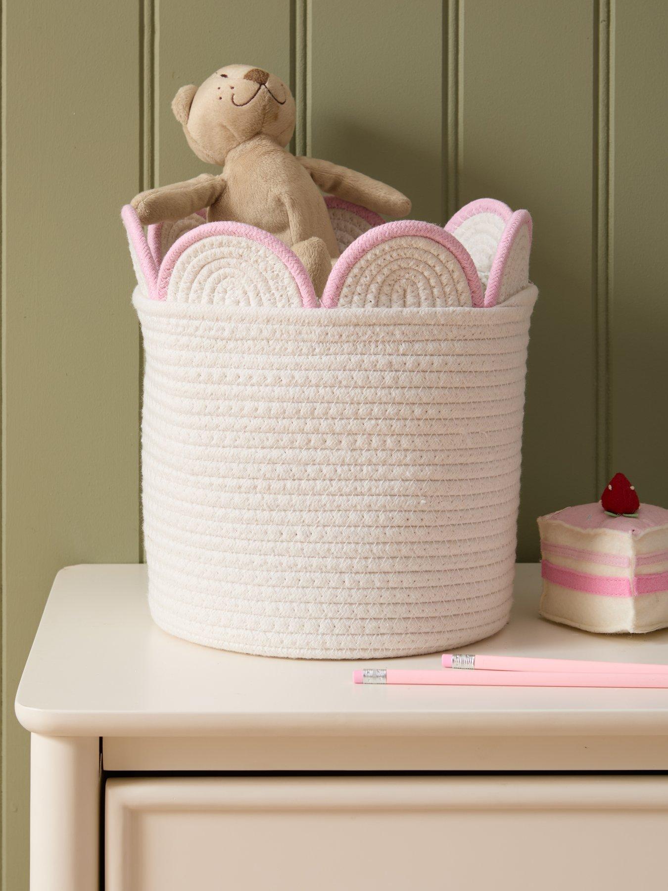 the-very-collection-pink-scallop-edge-cotton-rope-storage-basket