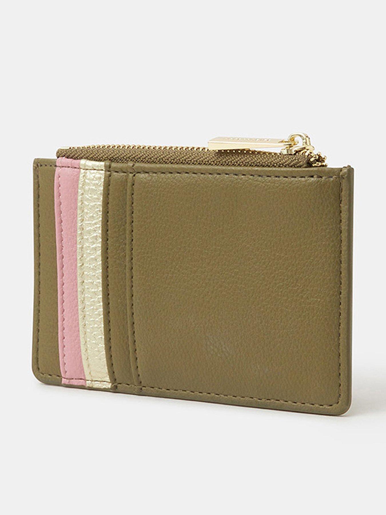 Image 2 of 3 of Accessorize Sausage Dog Embroidered Card Holder - Green