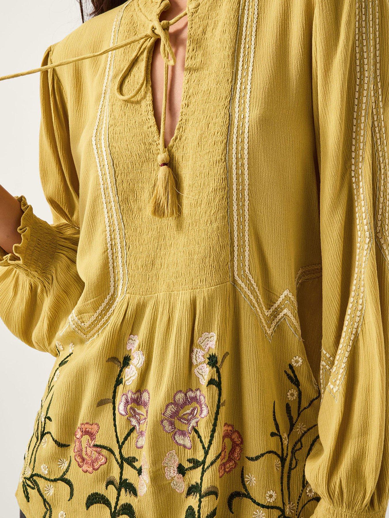 Image 5 of 5 of Monsoon Heidi Embroidered Top - Green