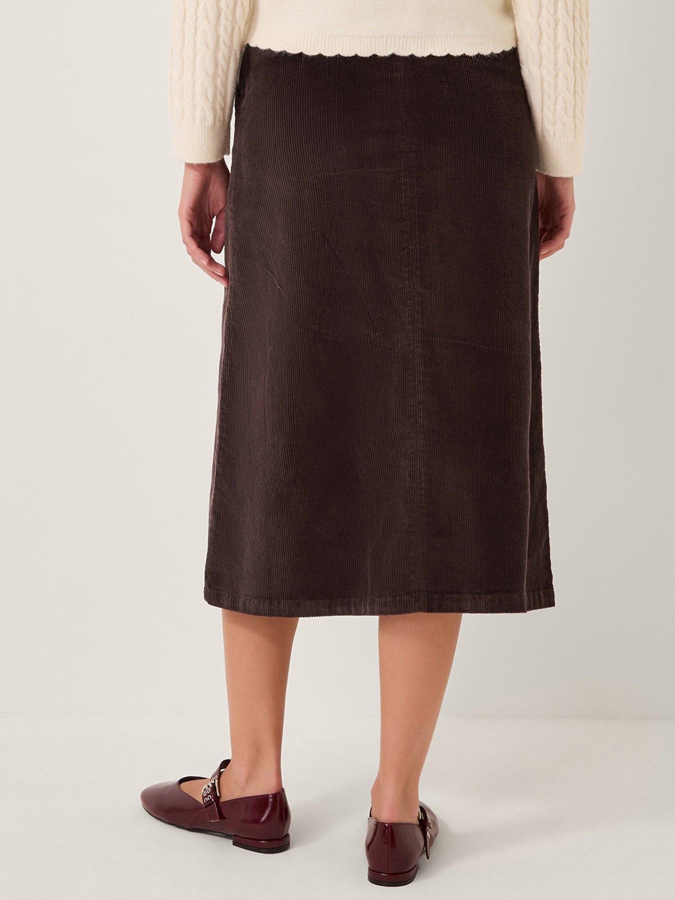Image 2 of 5 of Monsoon Malika Cord Skirt - Brown