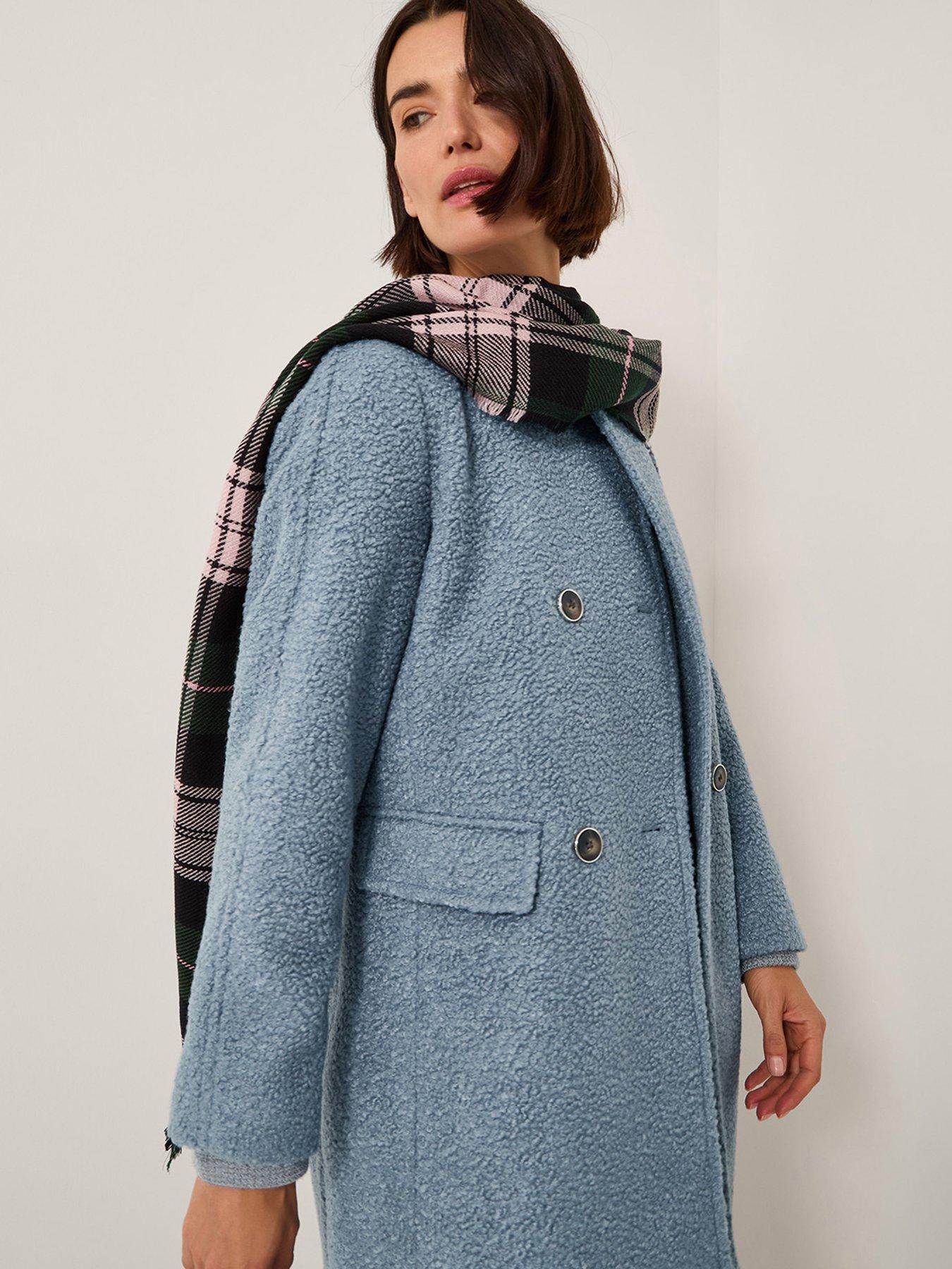 Image 4 of 5 of Monsoon Lily Collarless Coat - Pale Blue