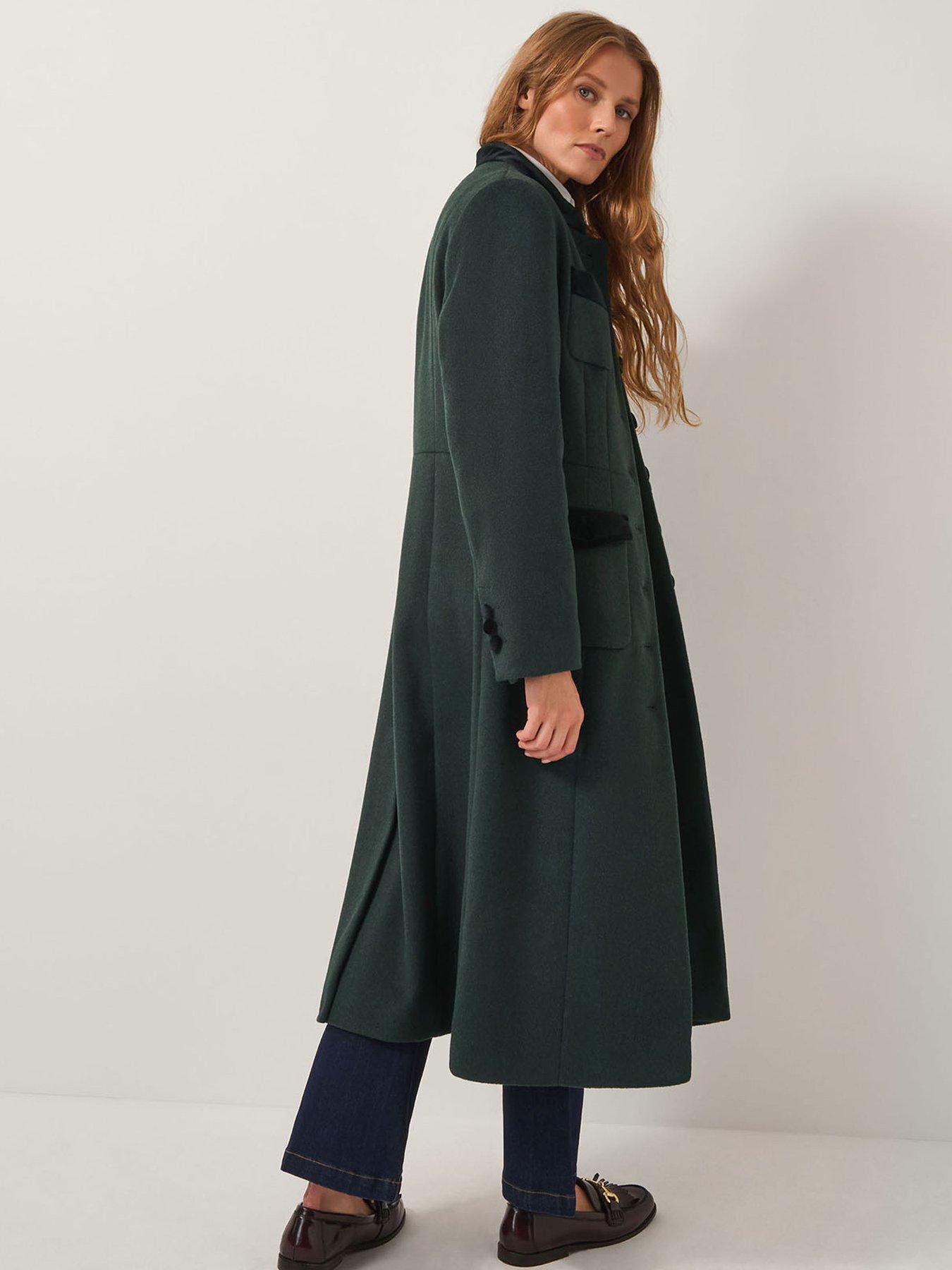 monsoon-viv-velvet-trim-coat-greenstillFront