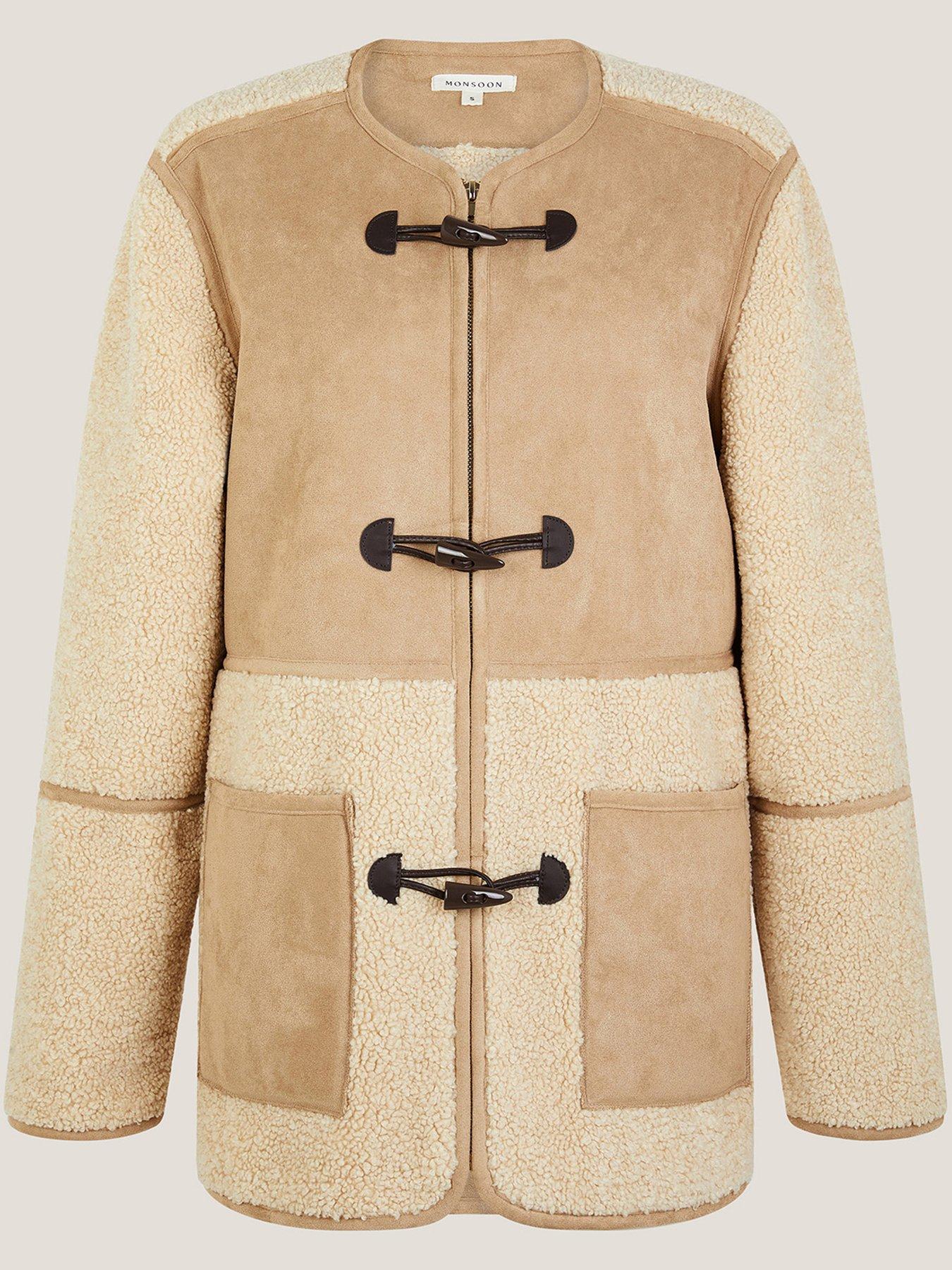 Image 3 of 5 of Monsoon Teri Borg Mix Jacket - Beige