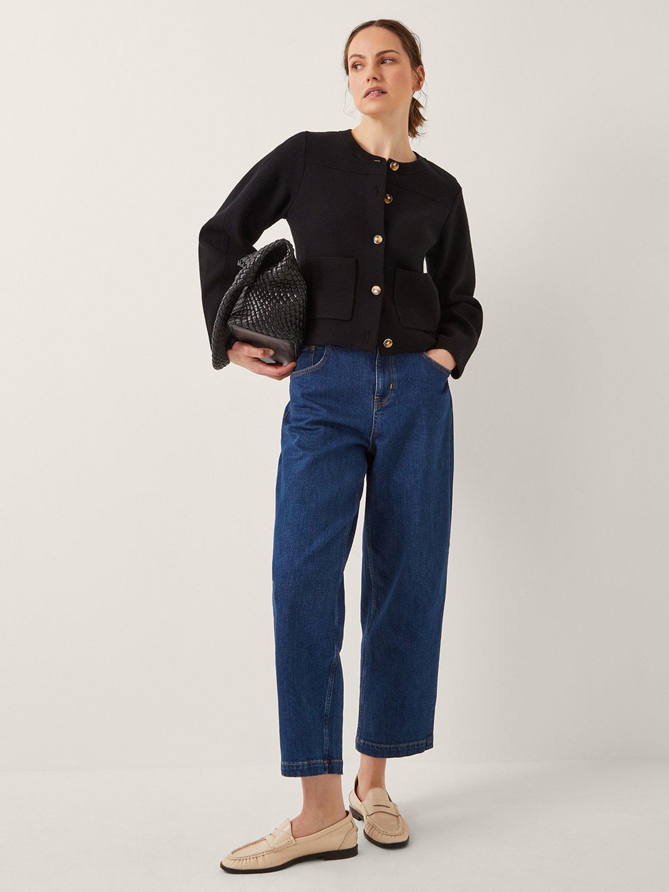 Monsoon Bria Crew Neck Cardigan - Black