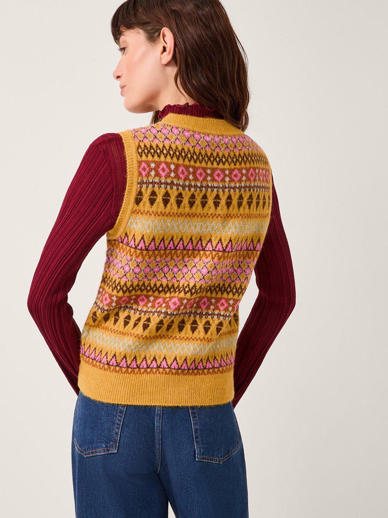 monsoon-fleur-fairisle-tank-ochre-orangestillFront