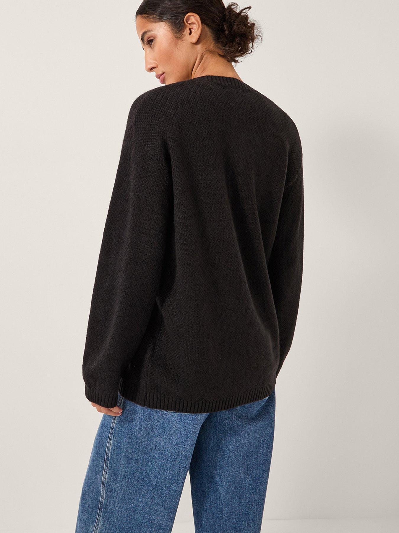 monsoon-bella-button-cardi-blackstillFront
