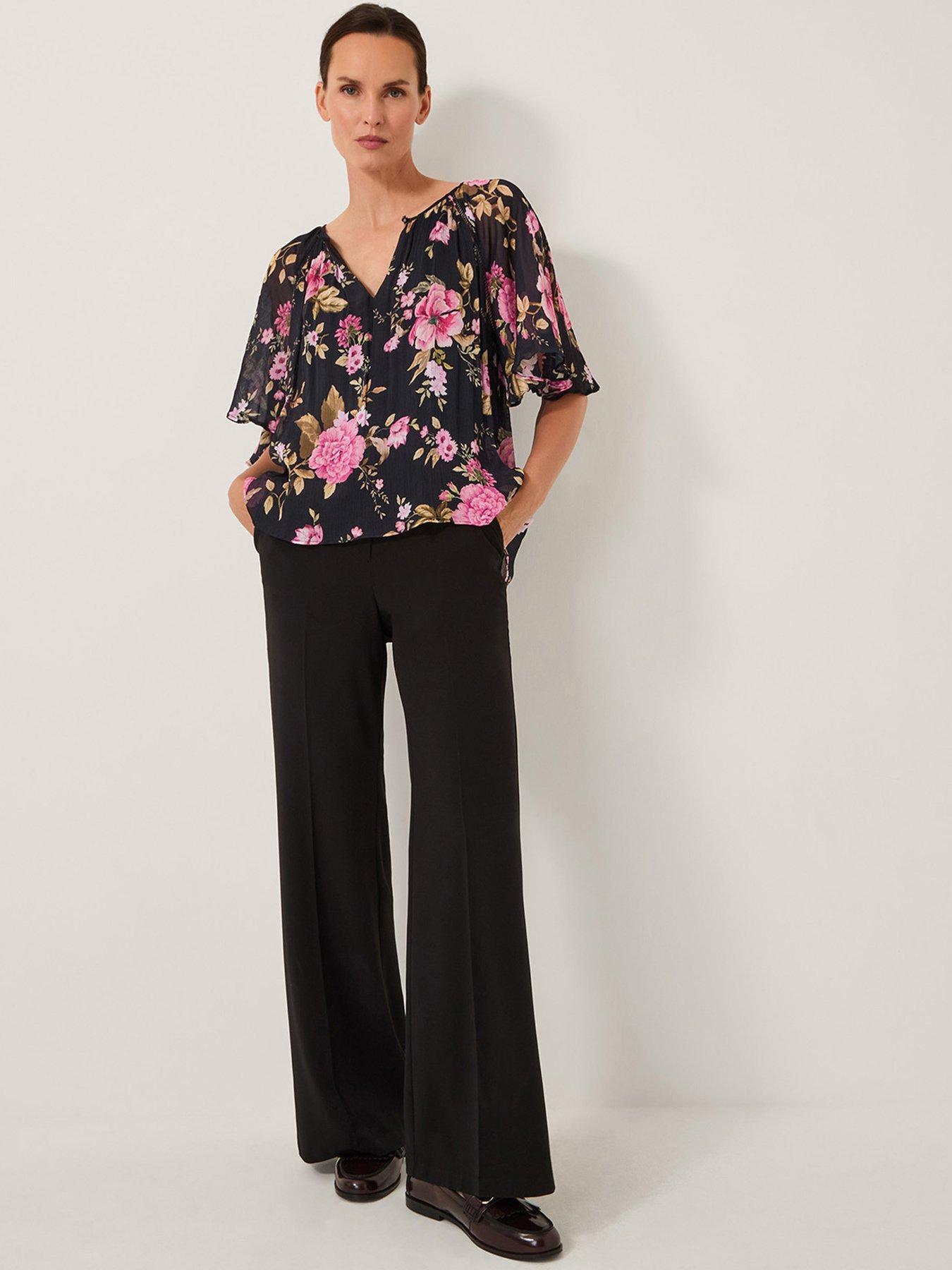 monsoon-mariel-floral-print-top-black