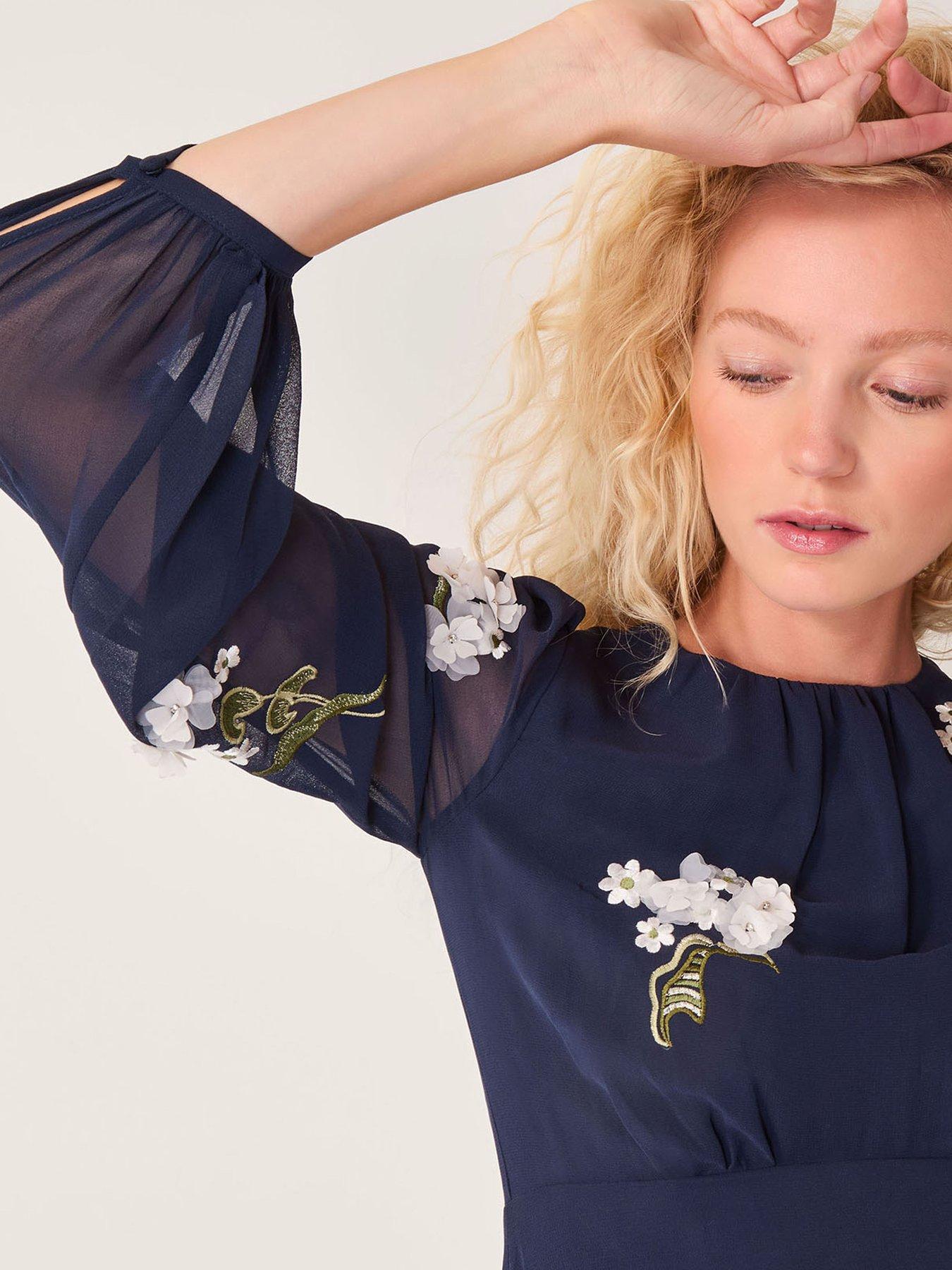 monsoon-delilah-dress-navydetail
