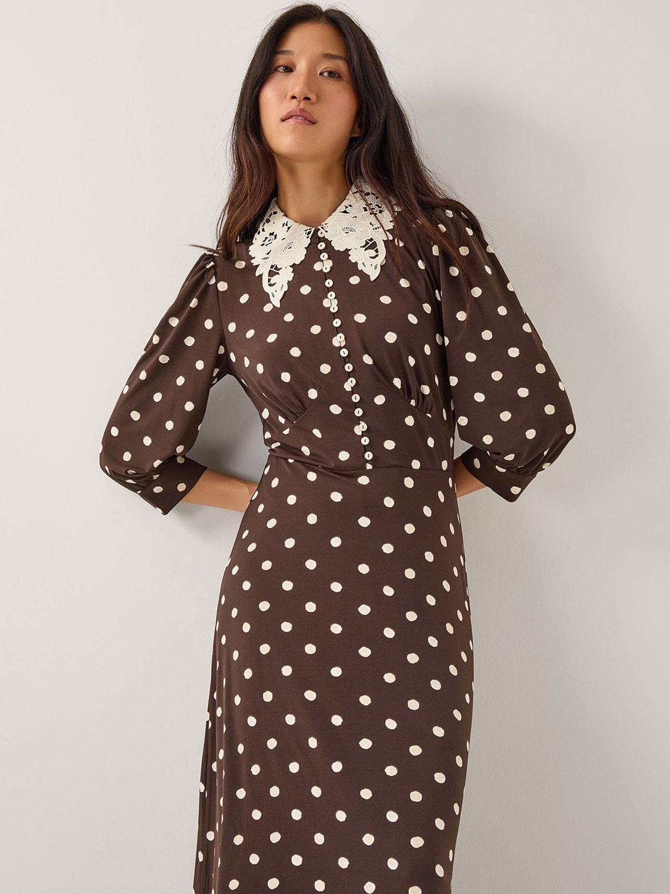 monsoon-paris-spot-jersey-dress-chocolateback