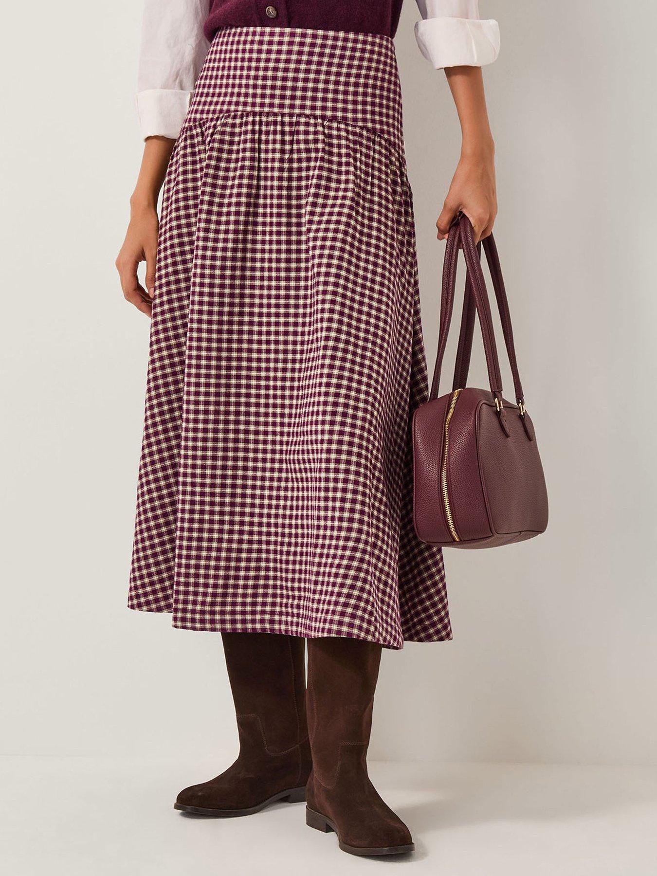 monsoon-agatha-check-skirt-redfront