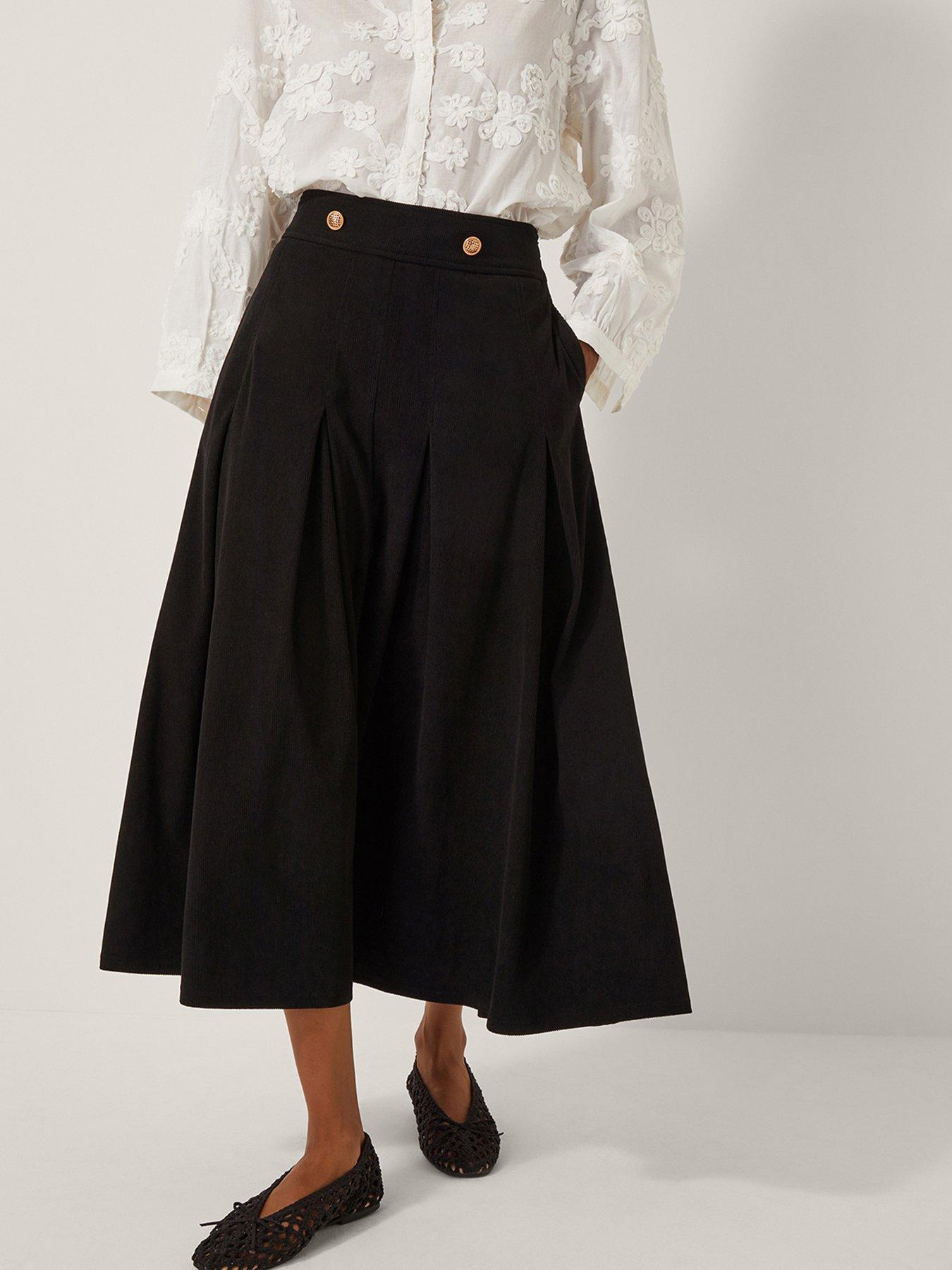 Monsoon Shan Stretch Cord Skirt - Black