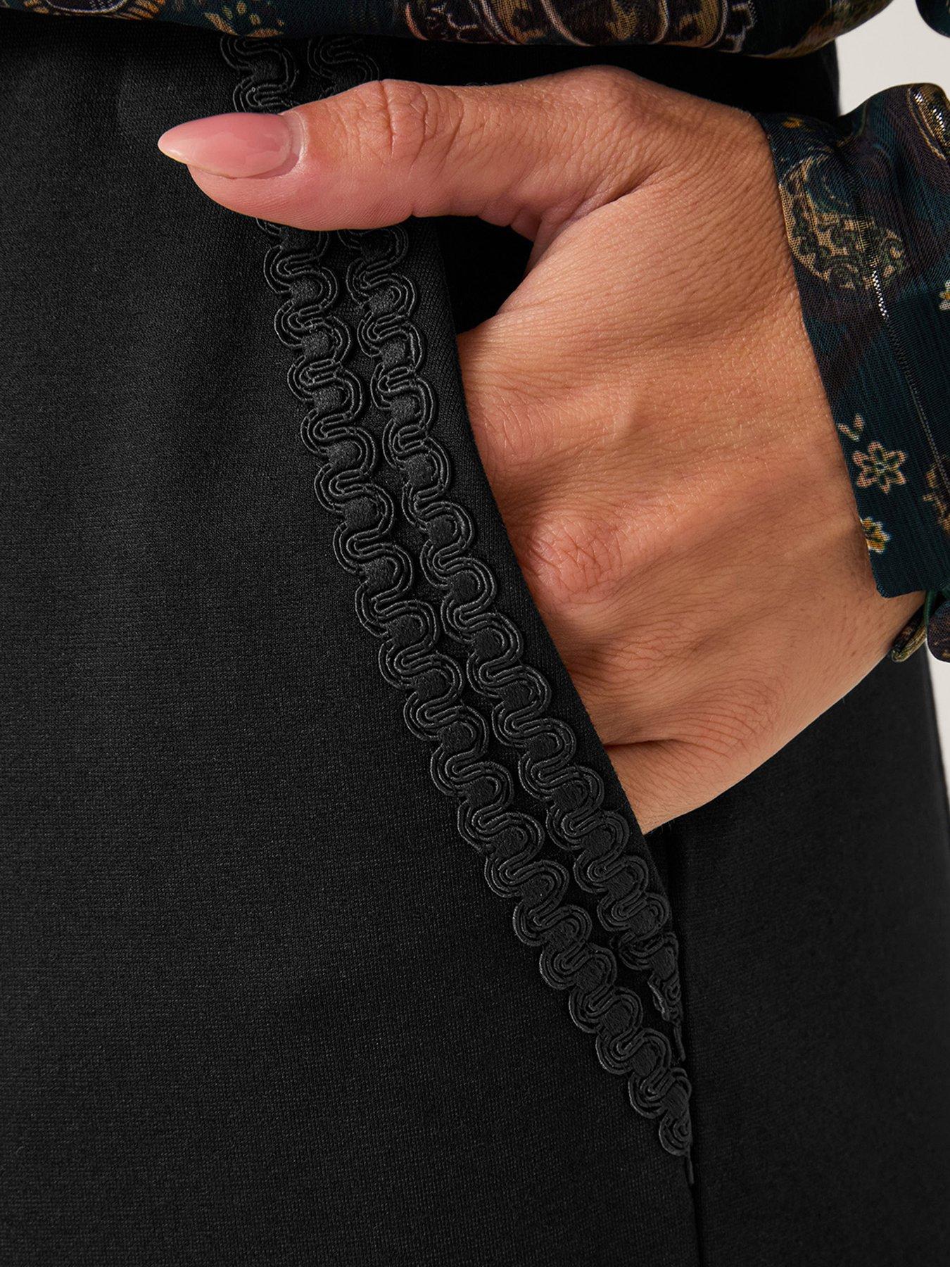 Image 3 of 3 of Monsoon Payton Ponte Trouser - Black