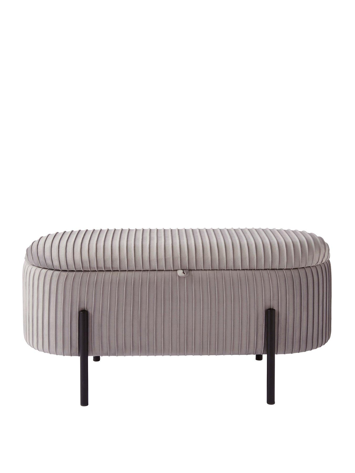 Image 2 of 7 of GFW Sadie Pleated Ottoman