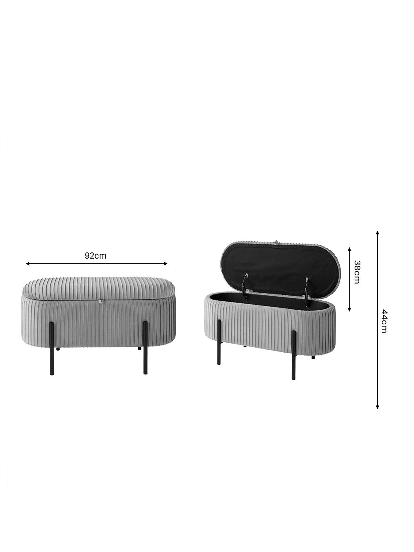 Image 7 of 7 of GFW Sadie Pleated Ottoman