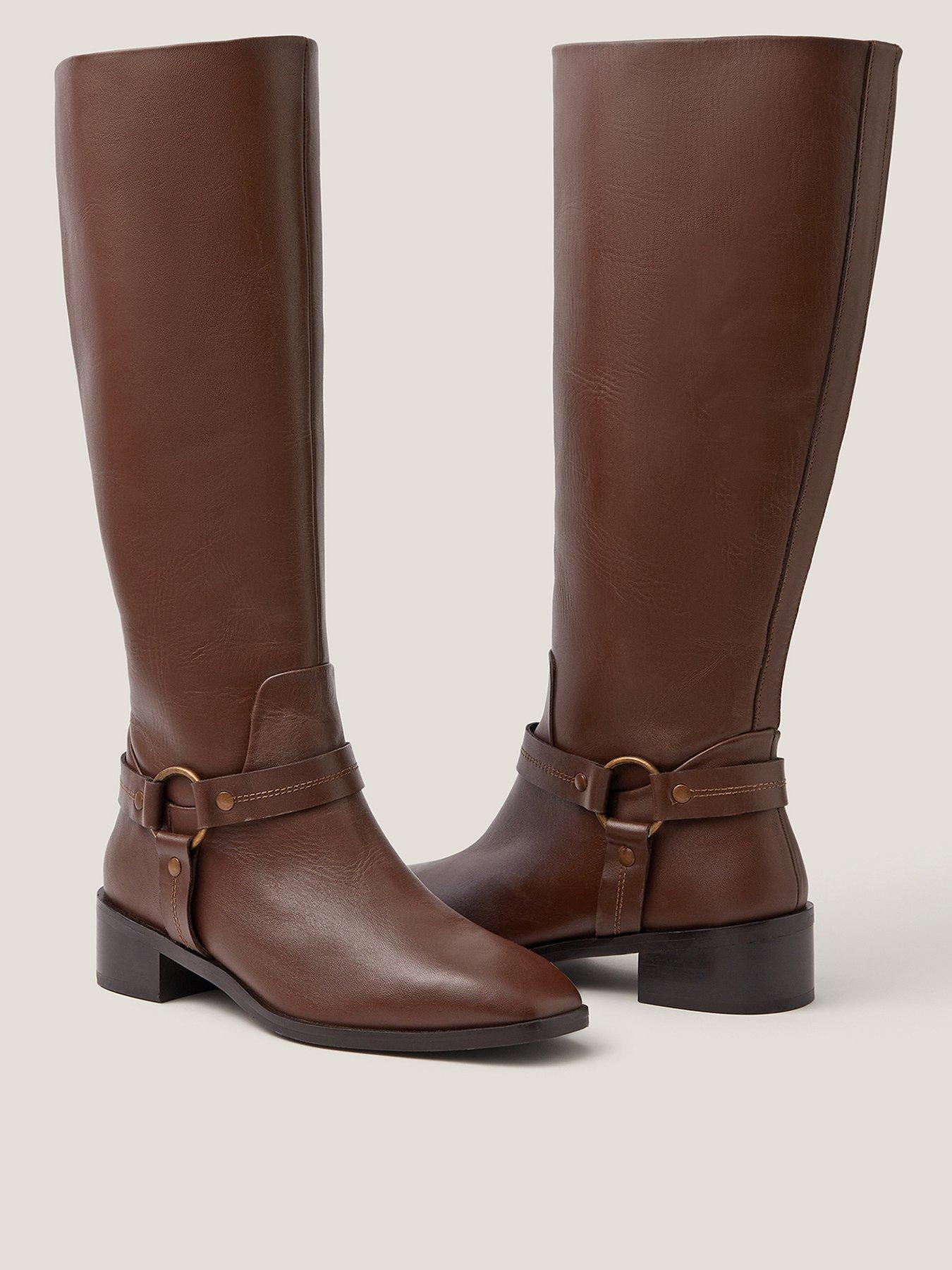 monsoon-arlo-buckle-strap-boots-brownstillFront