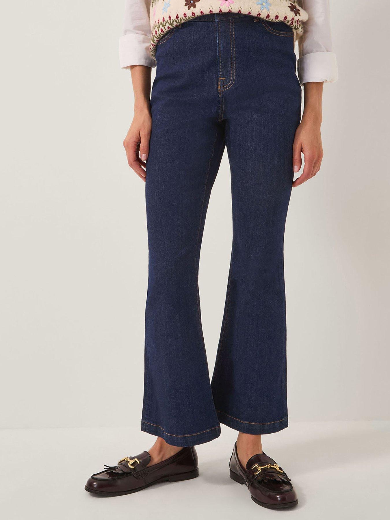 Monsoon Cassie Kick Flare Jeans - Indigo Blue