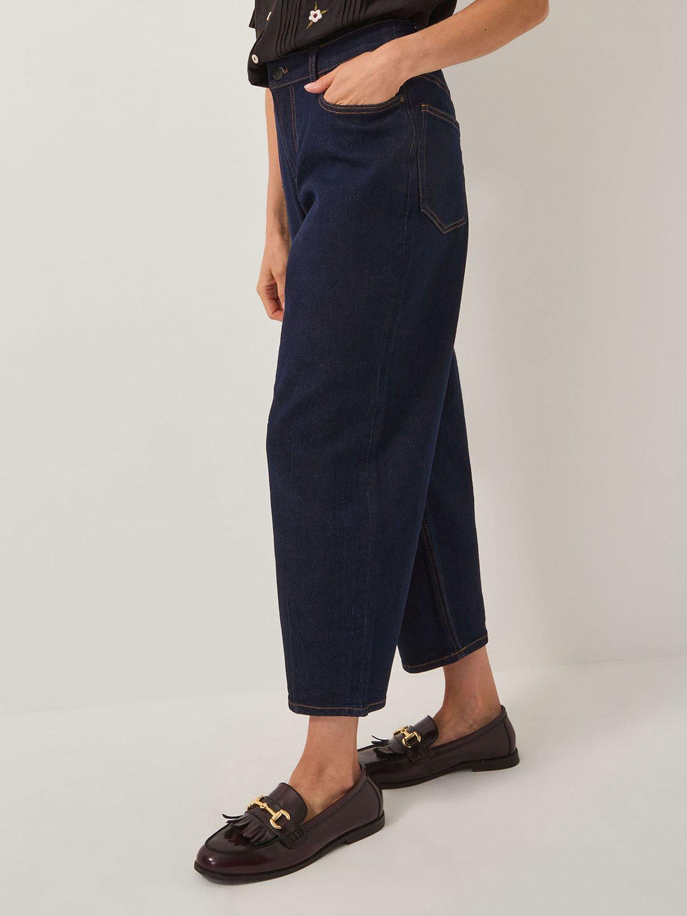 Monsoon Dina Darted Barrel Jeans - Indigo