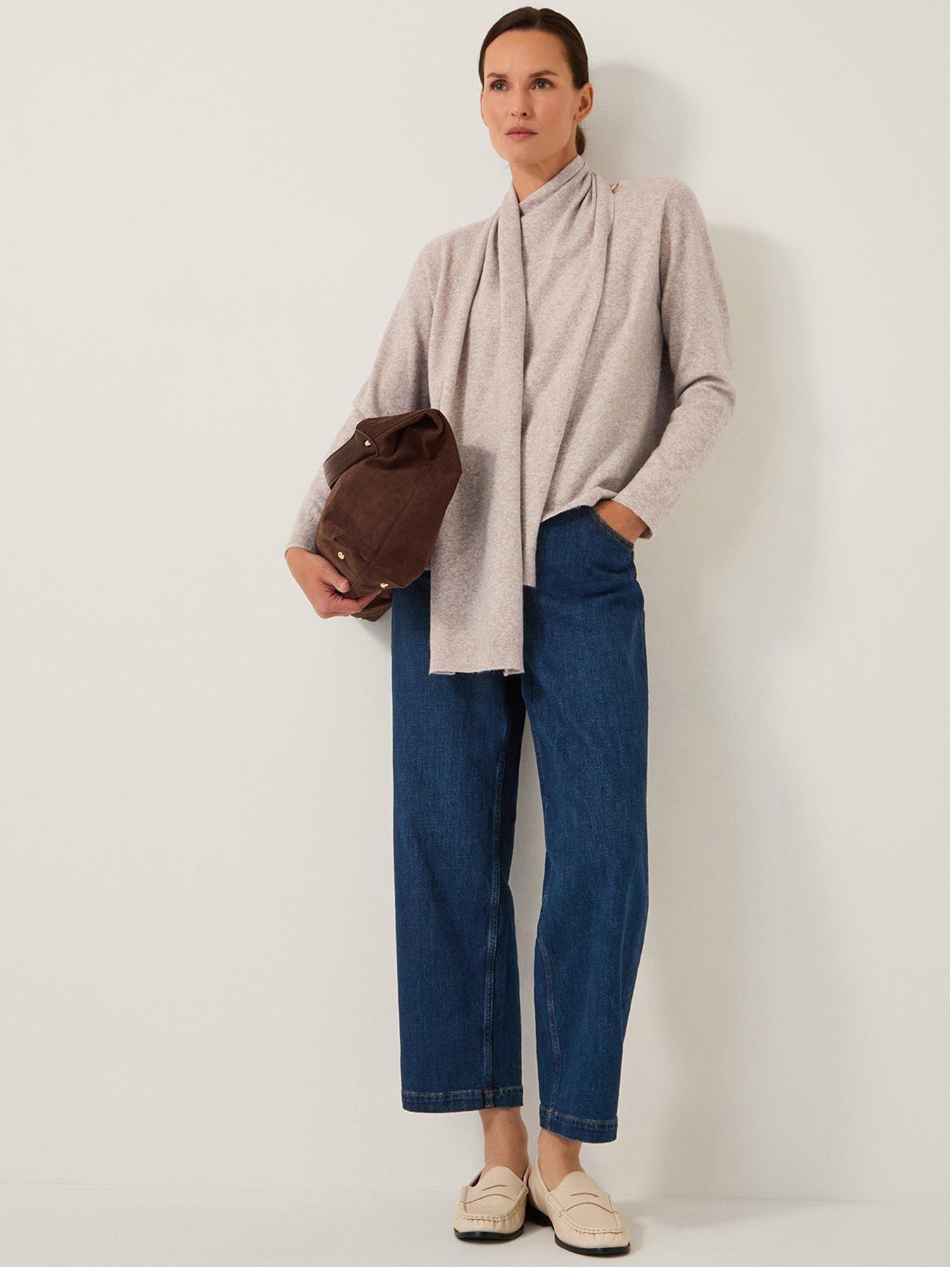 Monsoon Sally Scarf Jumper - Natural