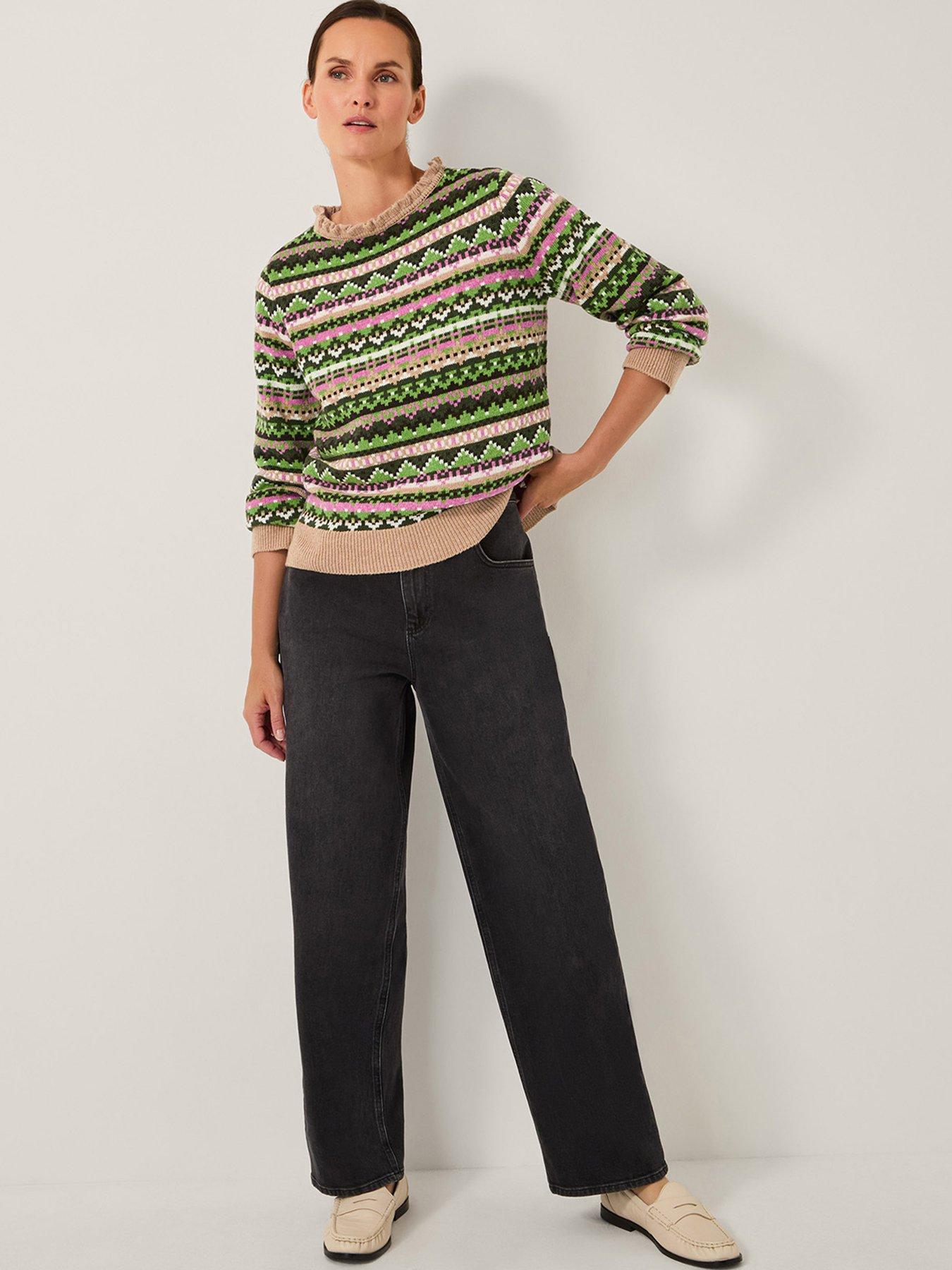 Monsoon Fira Fairisle Jumper - Green